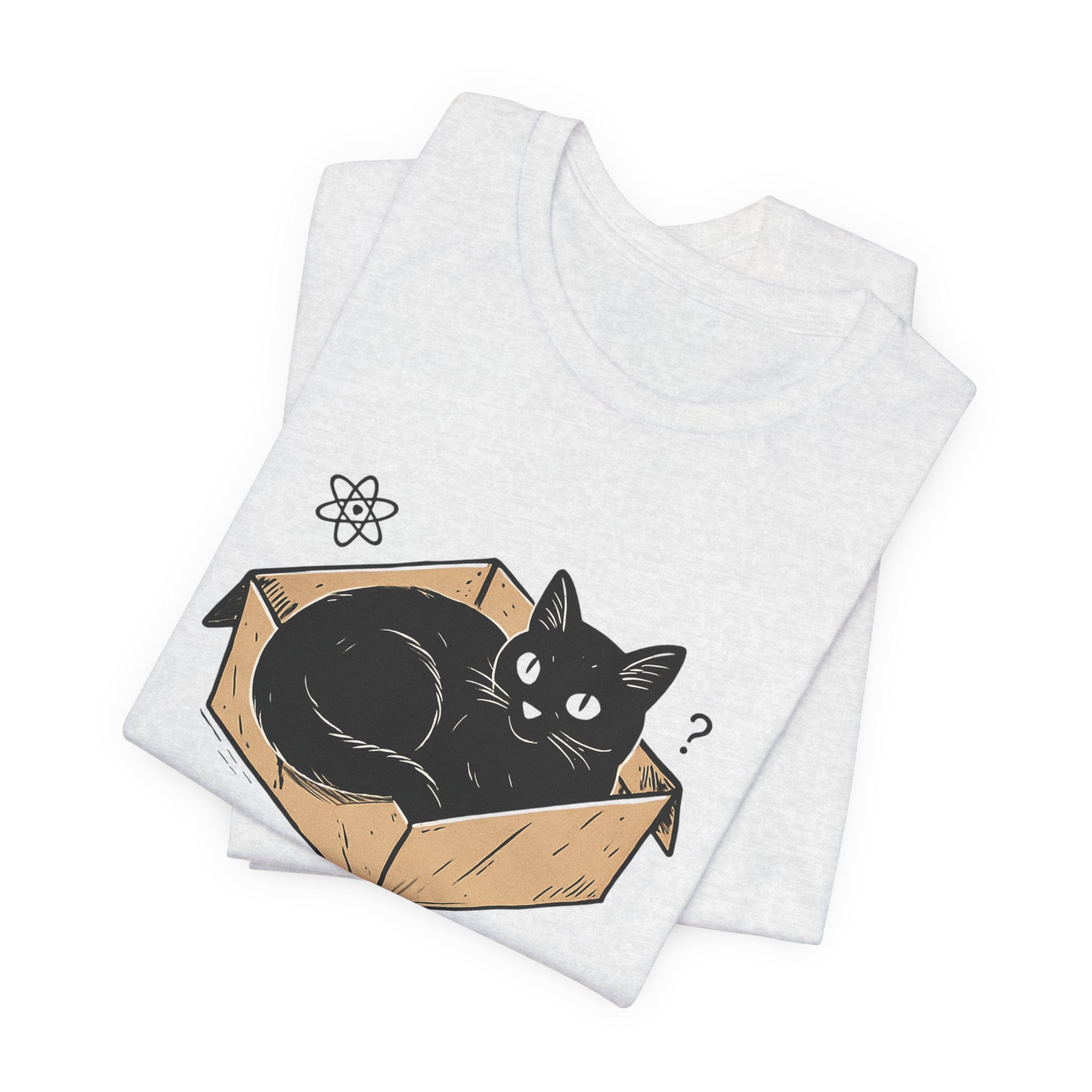 Schrödinger's Cat in Box Tee | Wanted Alive Cat Illustration