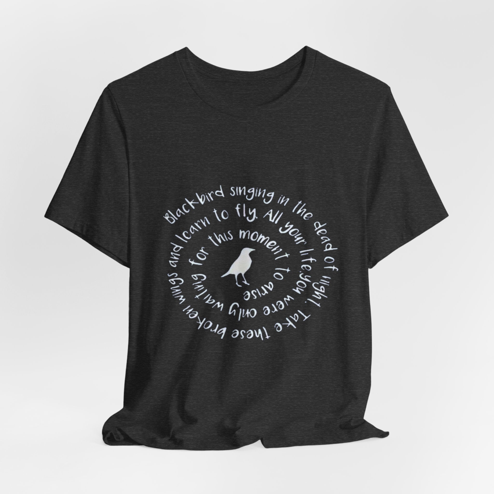 Circular Bird Quote Tee | White Short Sleeve T-Shirt
