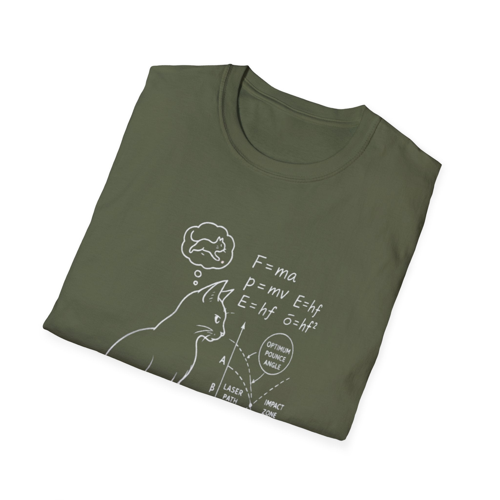 Schrödinger Cat Diagram T-Shirt | Quantum Physics Cat Tee