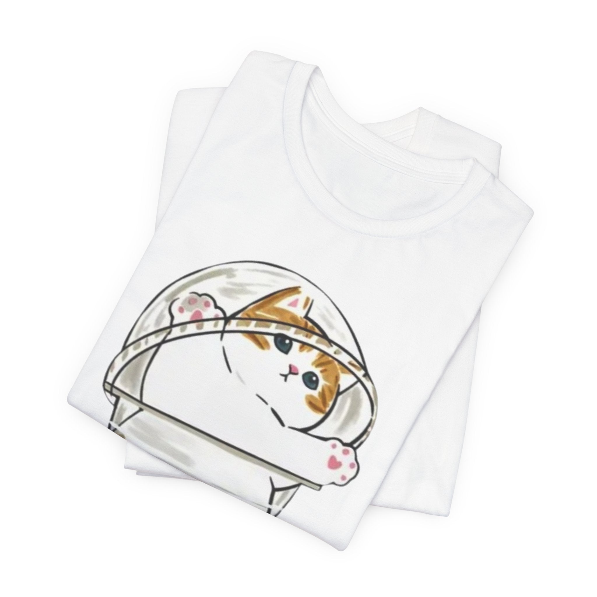 Cat in Bubble Tea Cup Tee | Kawaii Cat Boba Shirt, Cat in Coffee Cup tee, Cute Cat Illustration