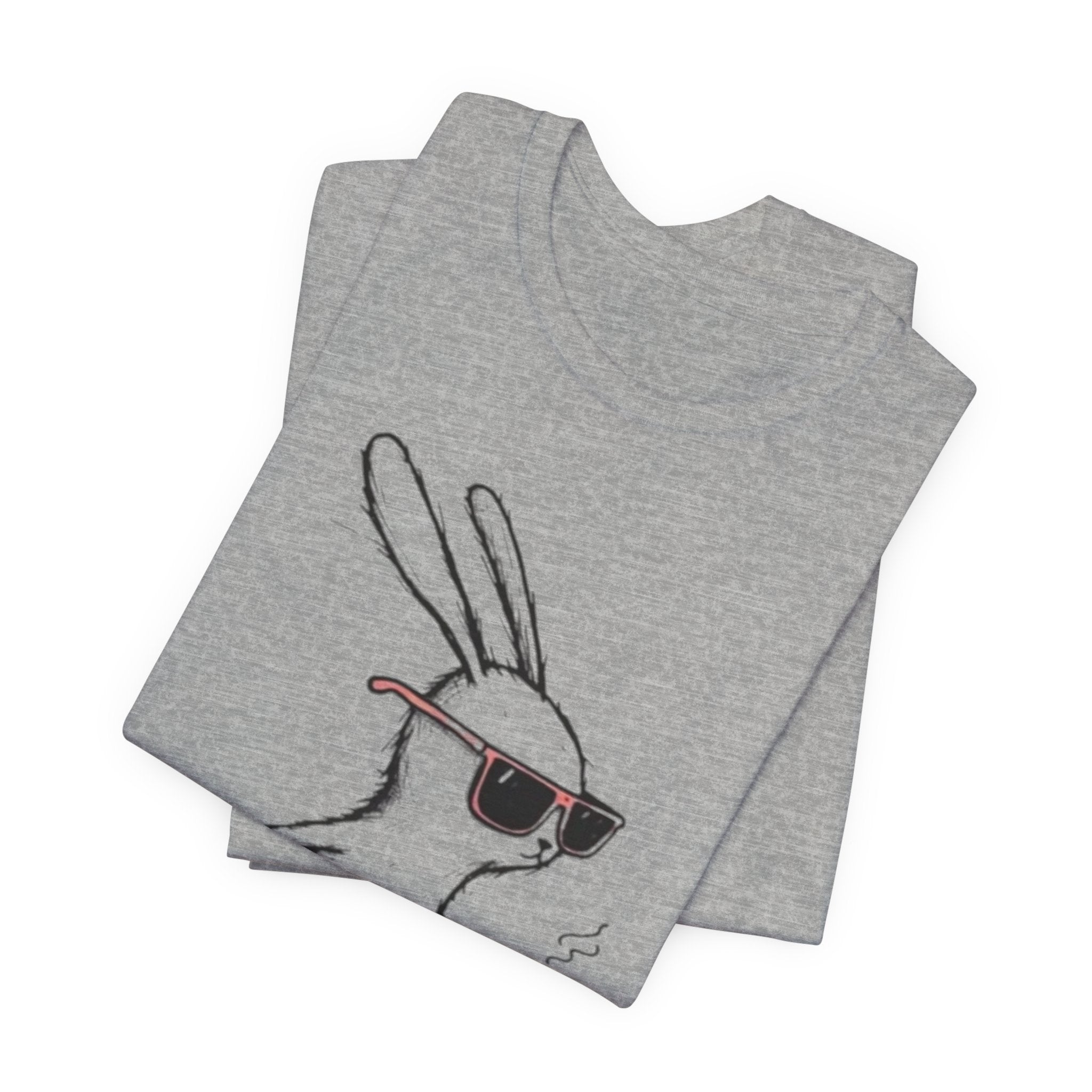 Cool Skateboarding Rabbit Tee, Unisex Short Sleeve Shirt, Funny Animal T-Shirt, Casual Daily Wear, Gift for Rabbit Lovers