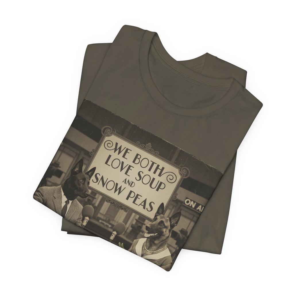 Best In Show quote tee, Vintage Radio Hosts 'We Both Love Soup and Snow Peas' T-Shirt