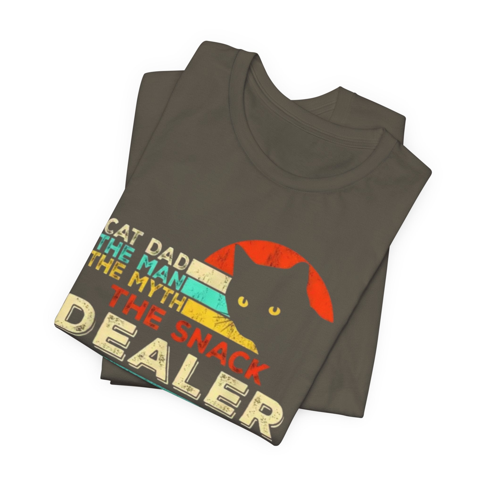 Cat Dad The Snack Dealer T-Shirt | Retro Cat Graphic