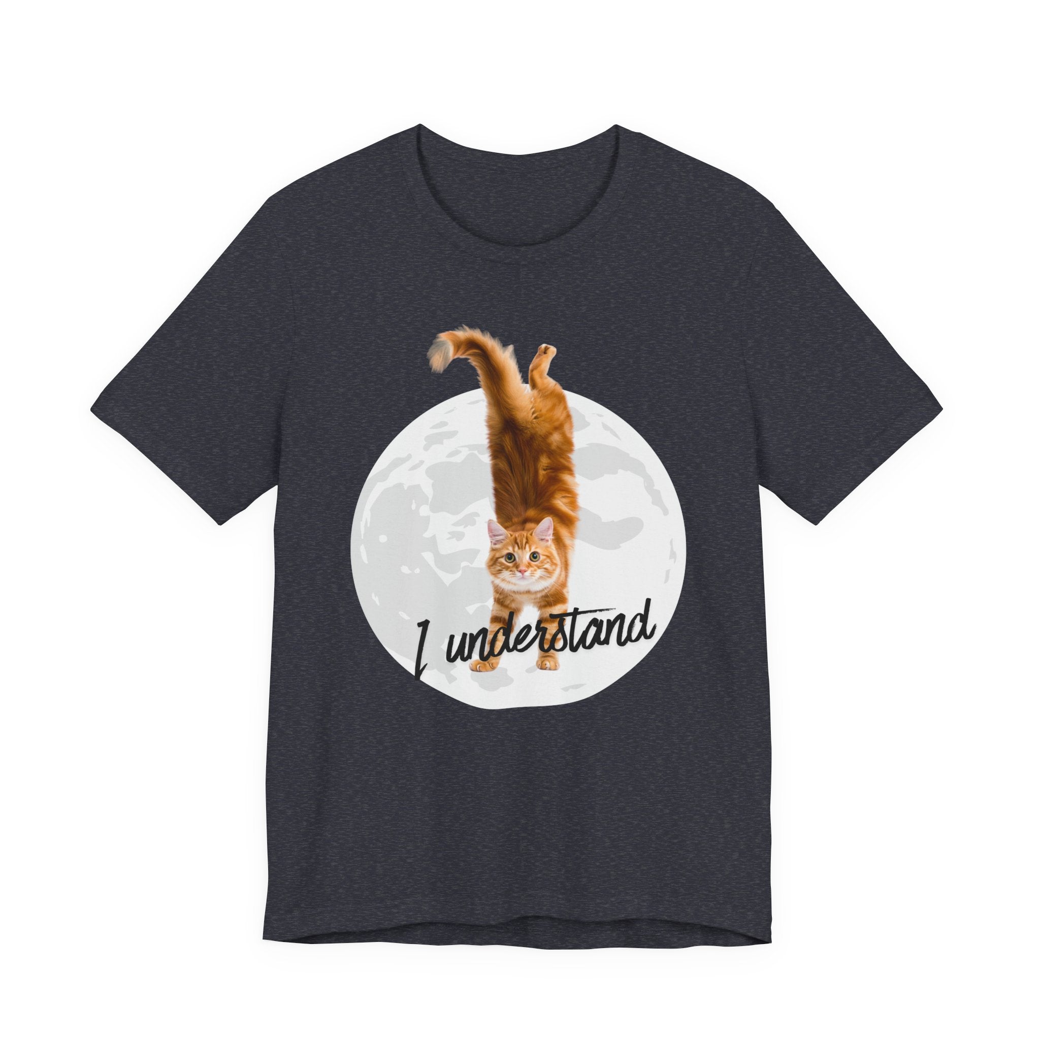 I Understand Cat Moon illustration tee | Ginger Cat, Moon Graphic Shirt
