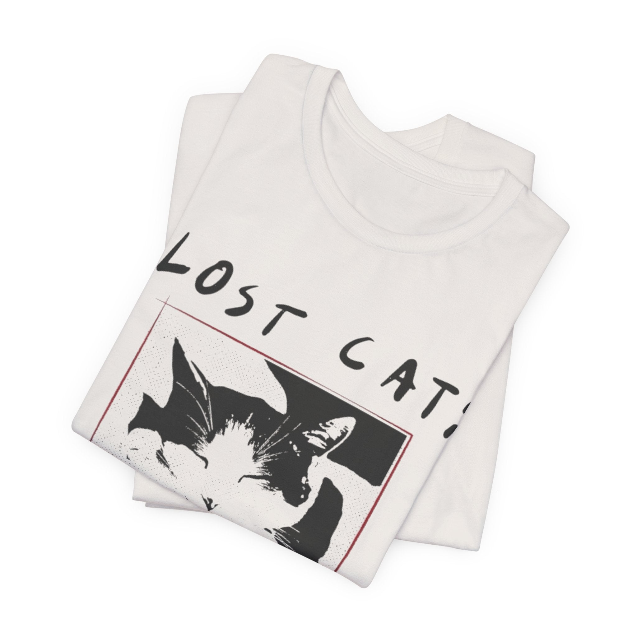 Lost Cat Poster Tee — Schrodinger Cat Graphic T-Shirt