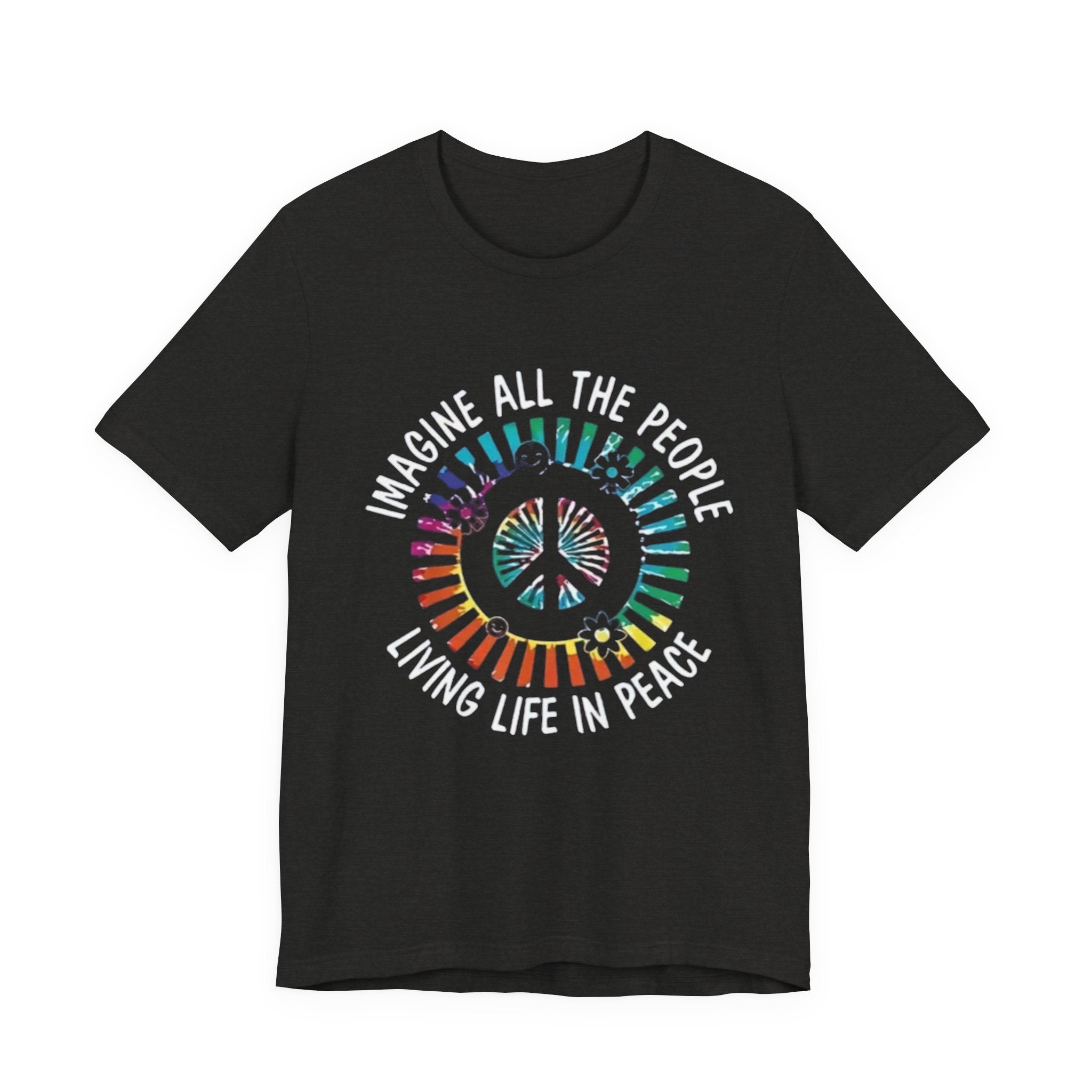Unisex Peace Graphic Tee, Inspirational T-Shirt for Mindful Living, Ideal Gift for Festivals, Music Events, and Holidays