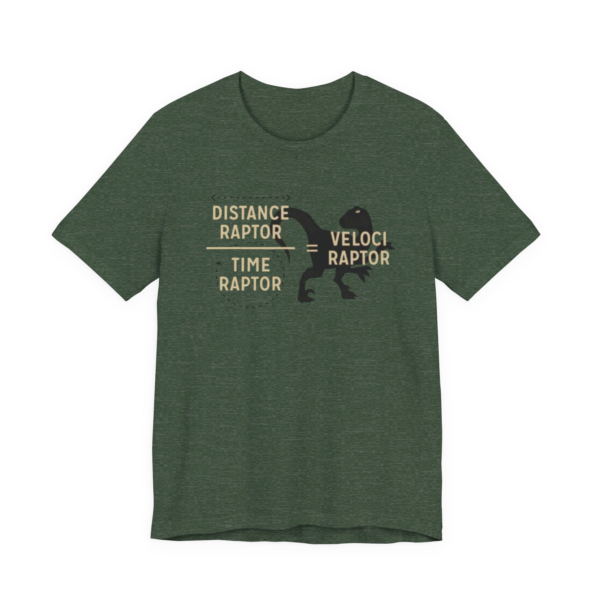 Distance Time Veloci Raptor T-Shirt | Dinosaur Science Humor Tee