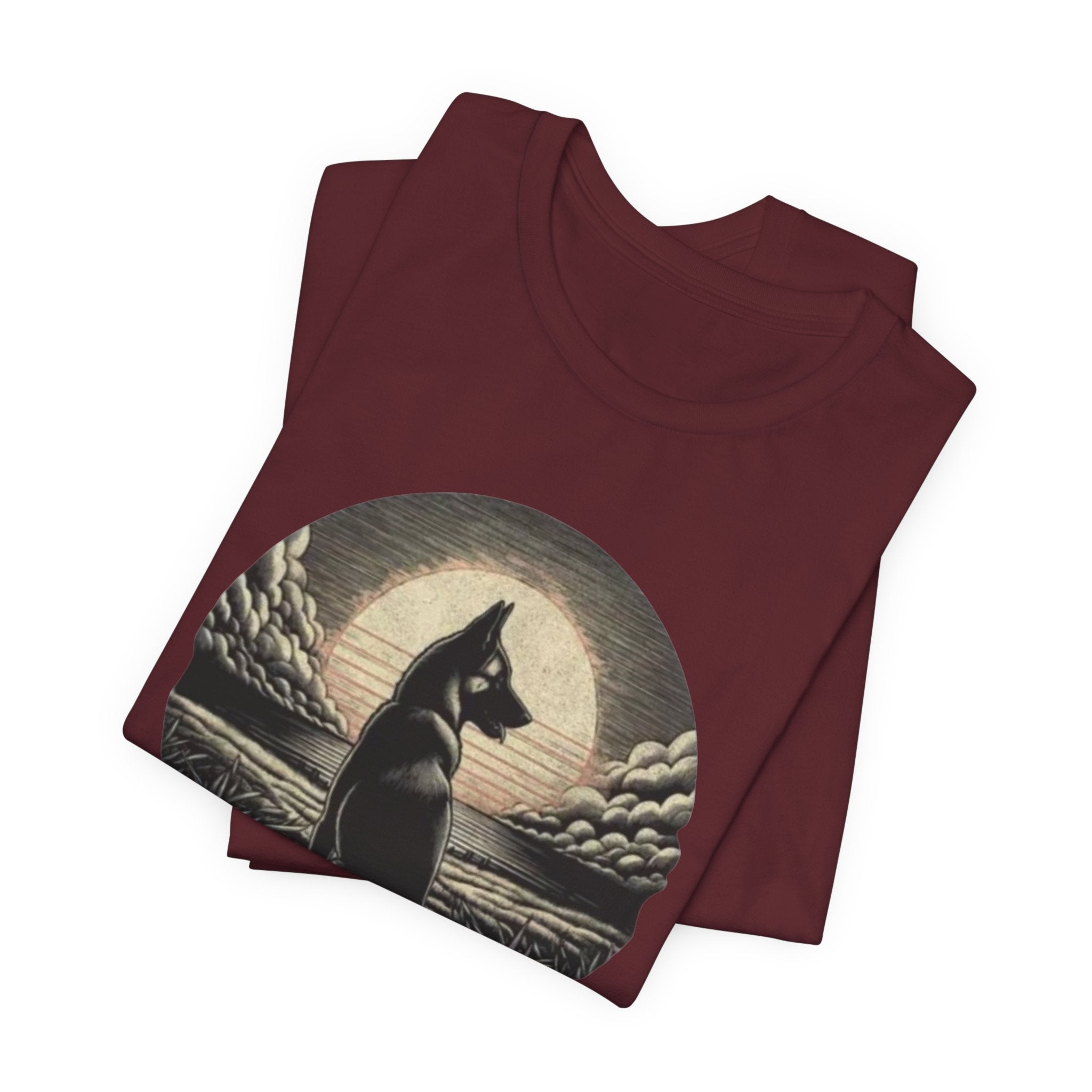 Belgian malinios silhouette sunset circle Tee | Nature, Moonlit Landscape