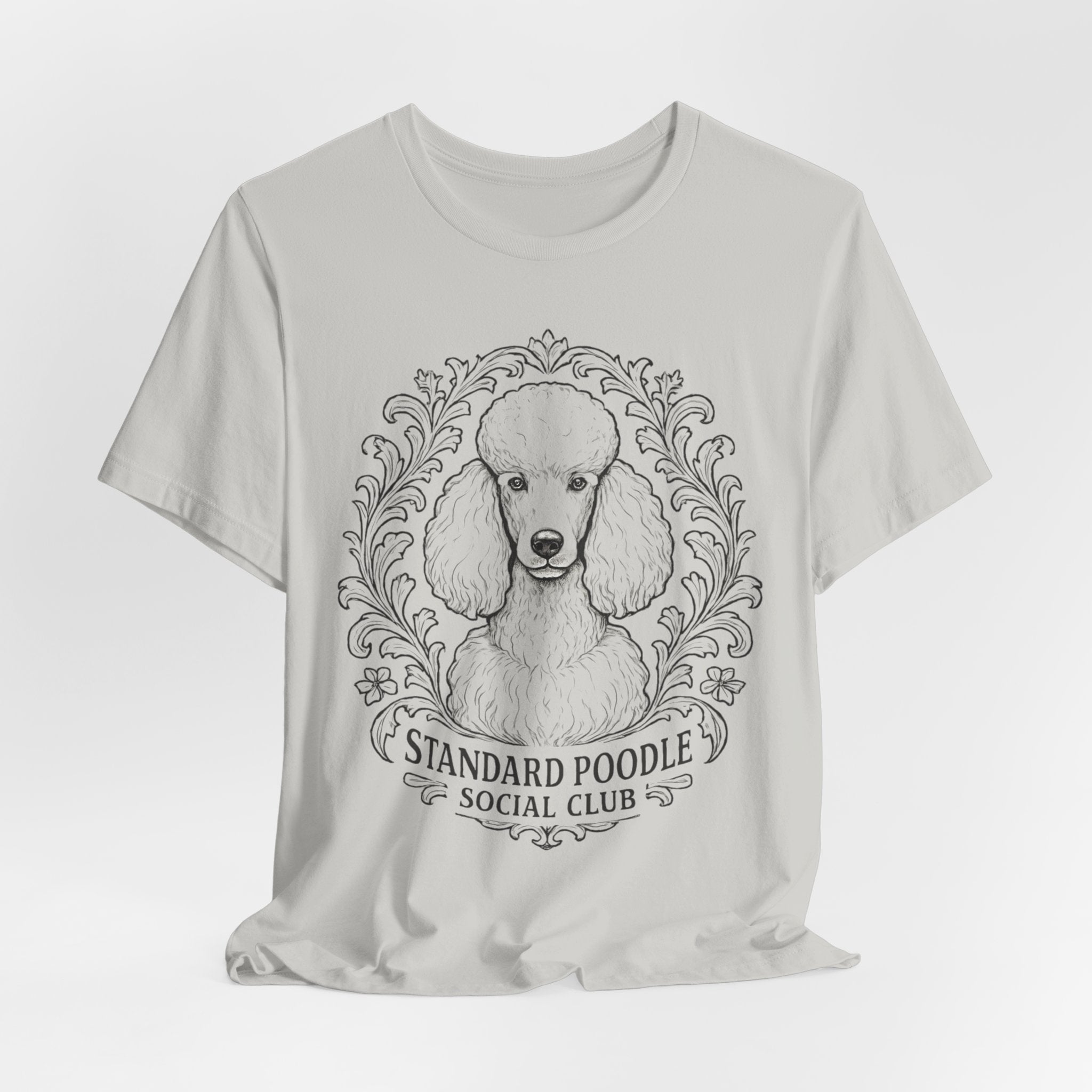 Standard Poodle Social Club Tee, Dog Lover Shirt, Pet Owner Gift, Canine Apparel, Animal Lovers T-Shirt, Unisex Short Sleeve Top