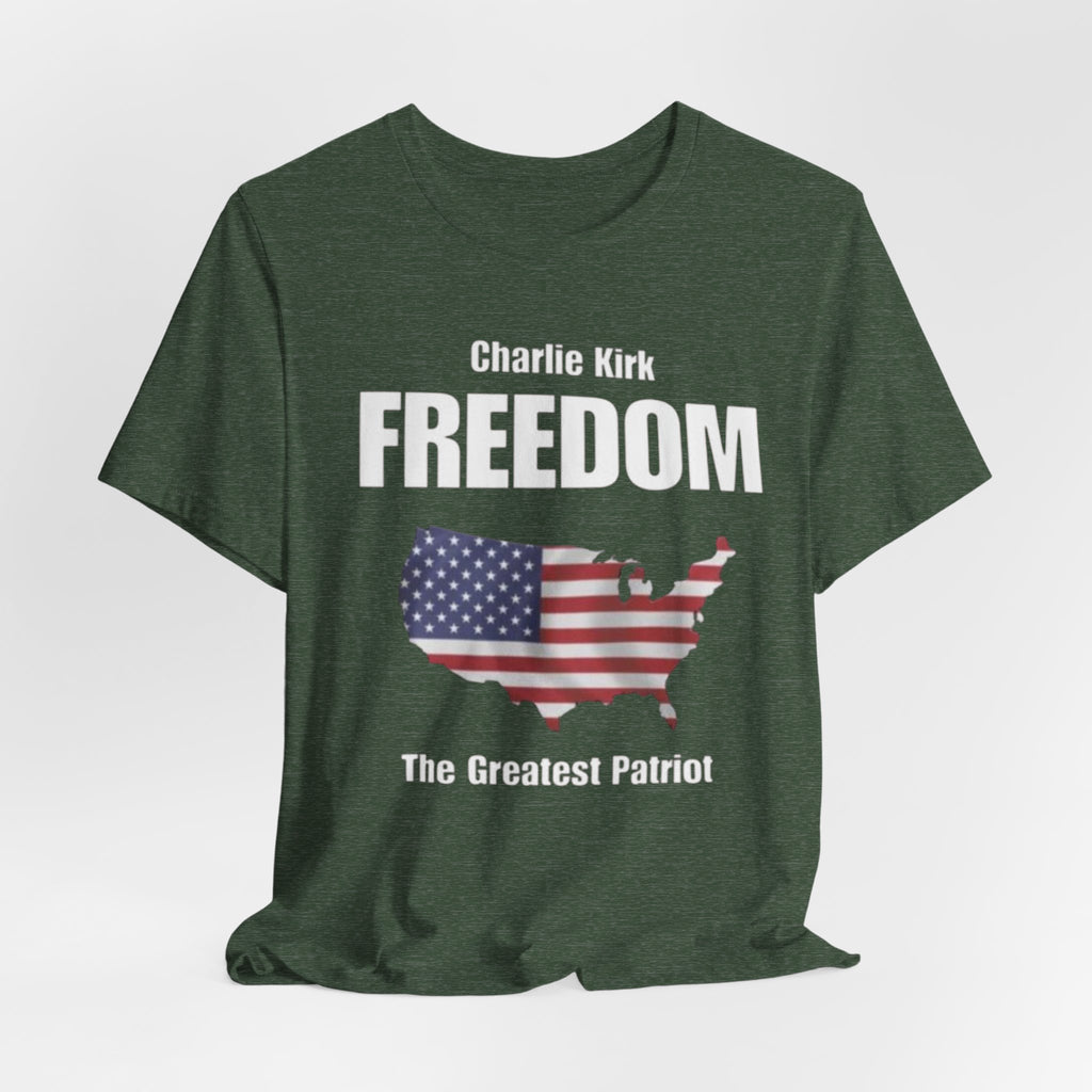 Patriotic Freedom Tee, Unisex Jersey T-Shirt, American Flag Shirt, Independence Day Gift, Memorial Day Apparel, Politically-Themed Shirt