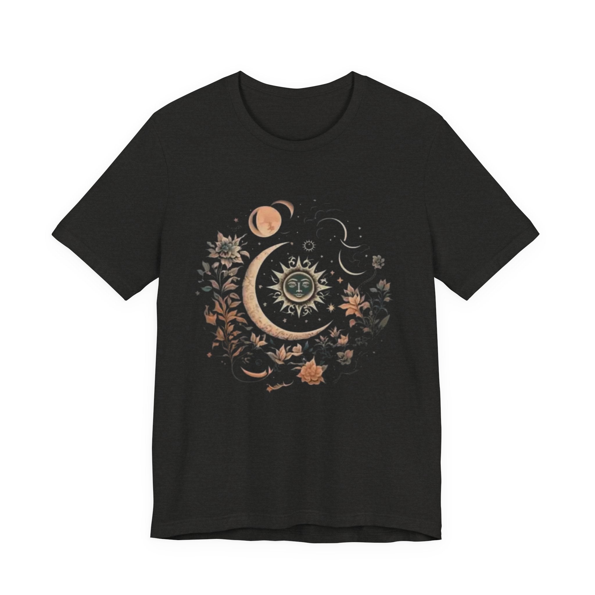Celestial Nature Tee, Bohemian Style T-shirt for Nature Lovers, Astrology Gift, Casual Wear, Summer Vibes