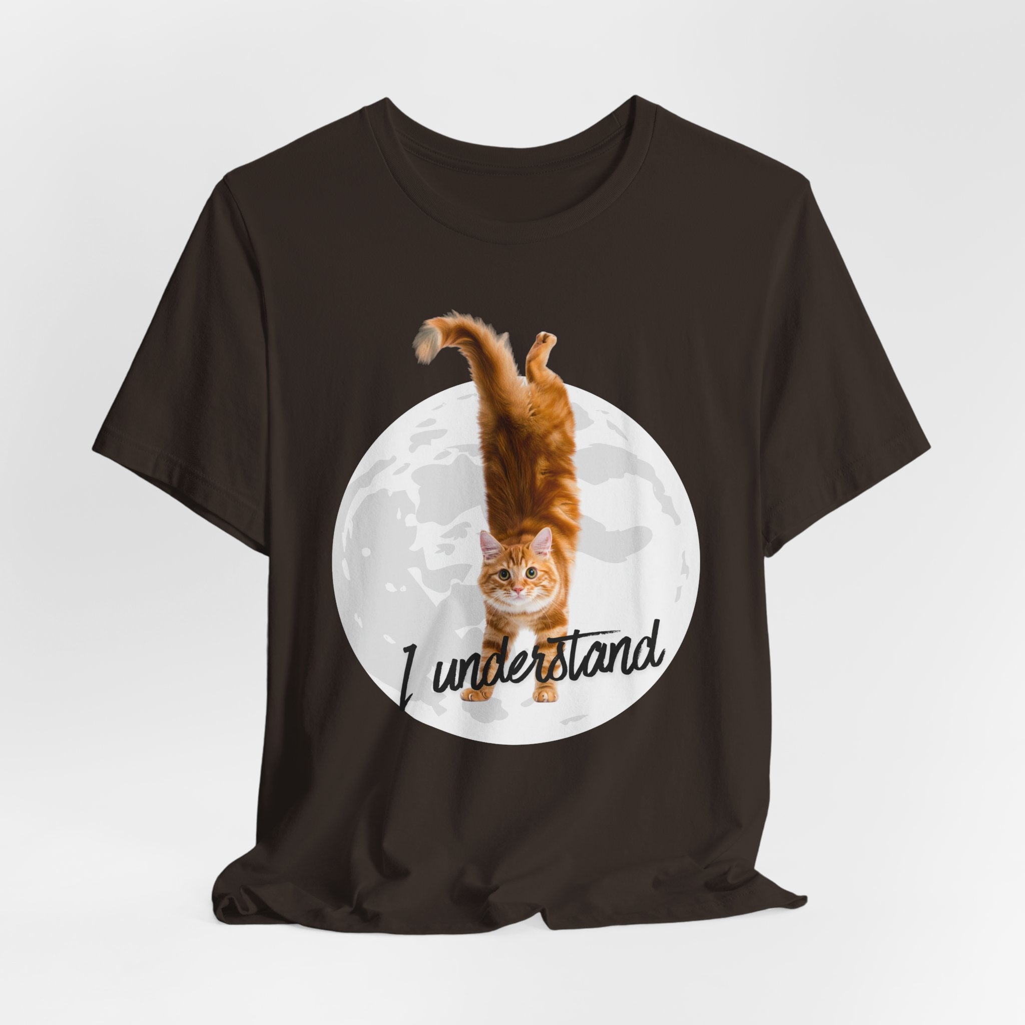 I Understand Cat Moon illustration tee | Ginger Cat, Moon Graphic Shirt