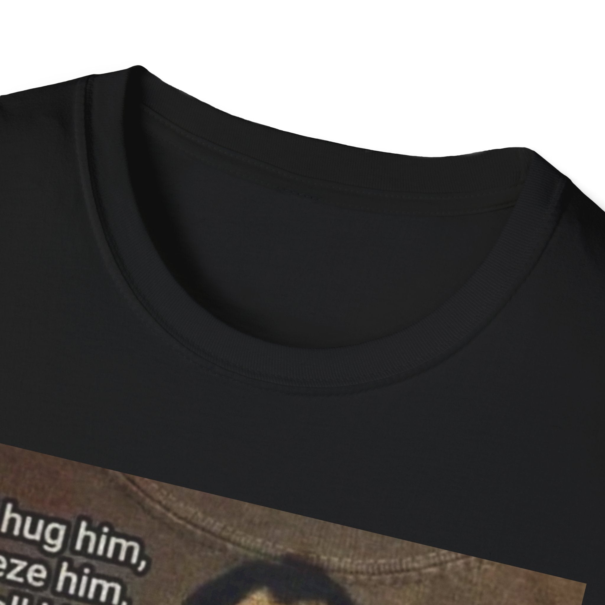 Funny Cat Meme T-Shirt — "I will hug him... The fuck you will" Vintage Portrait Cat Tee