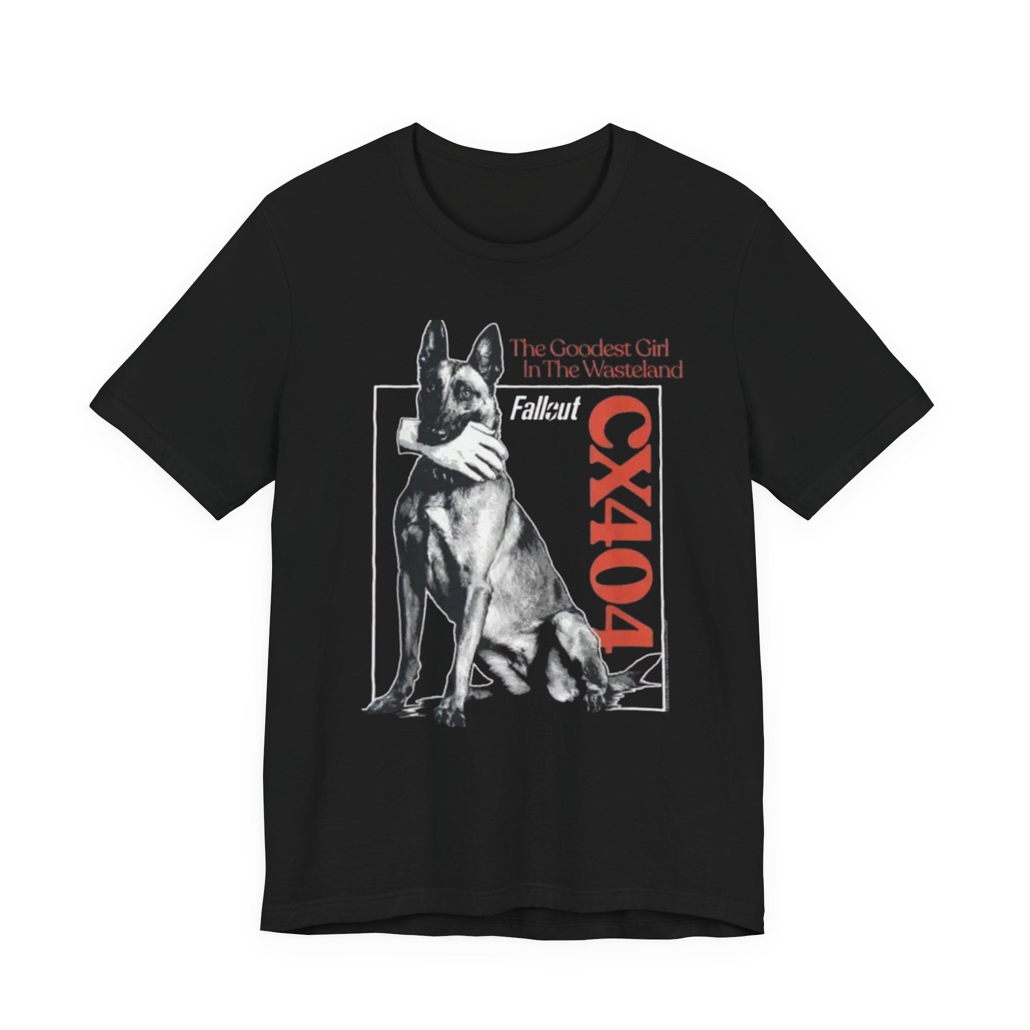 Fallout , Belgian Malinios Dog Protection Tee — Vintage German Shepherd 'CX404' Graphic T-Shirt