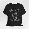 German Shepherd  Ears Up K9 Graphic Tee — "System Armed" German Shepherd Dog Shirt