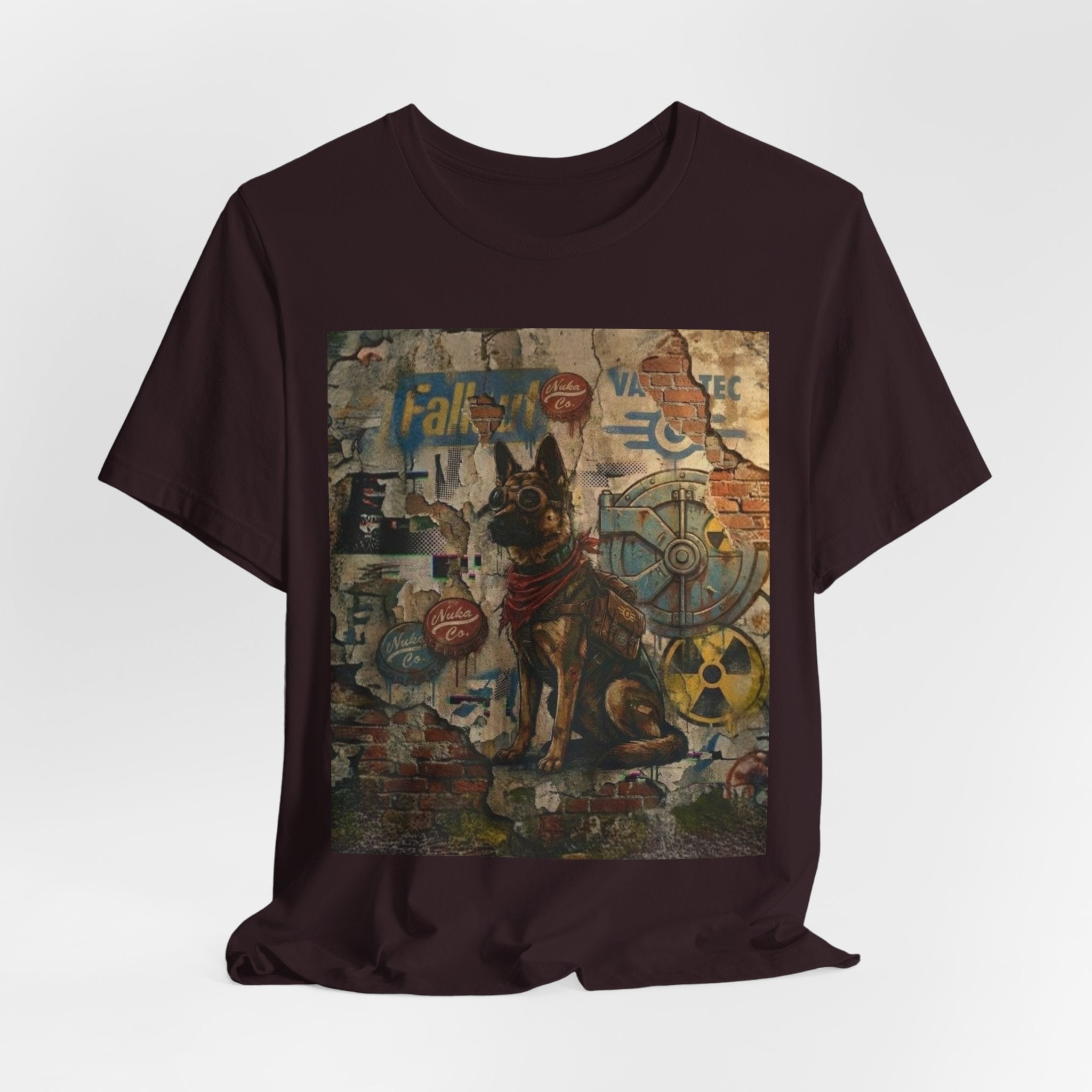 Fallout Dog Street Art T‑Shirt — Retro Post‑Apocalyptic Graffiti Tee