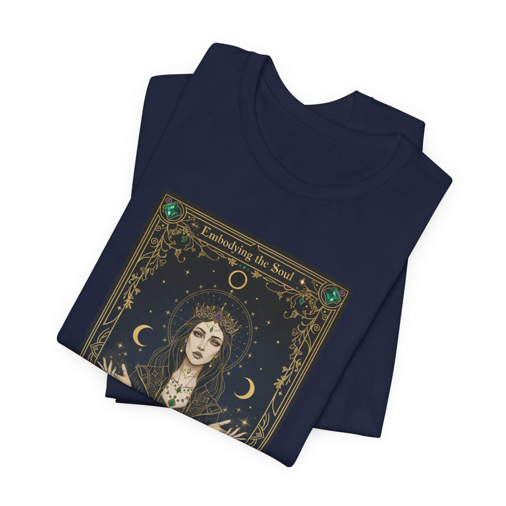 Moon Priestess Tarot Card T-Shirt | modern tarot apparel, classic tarot style