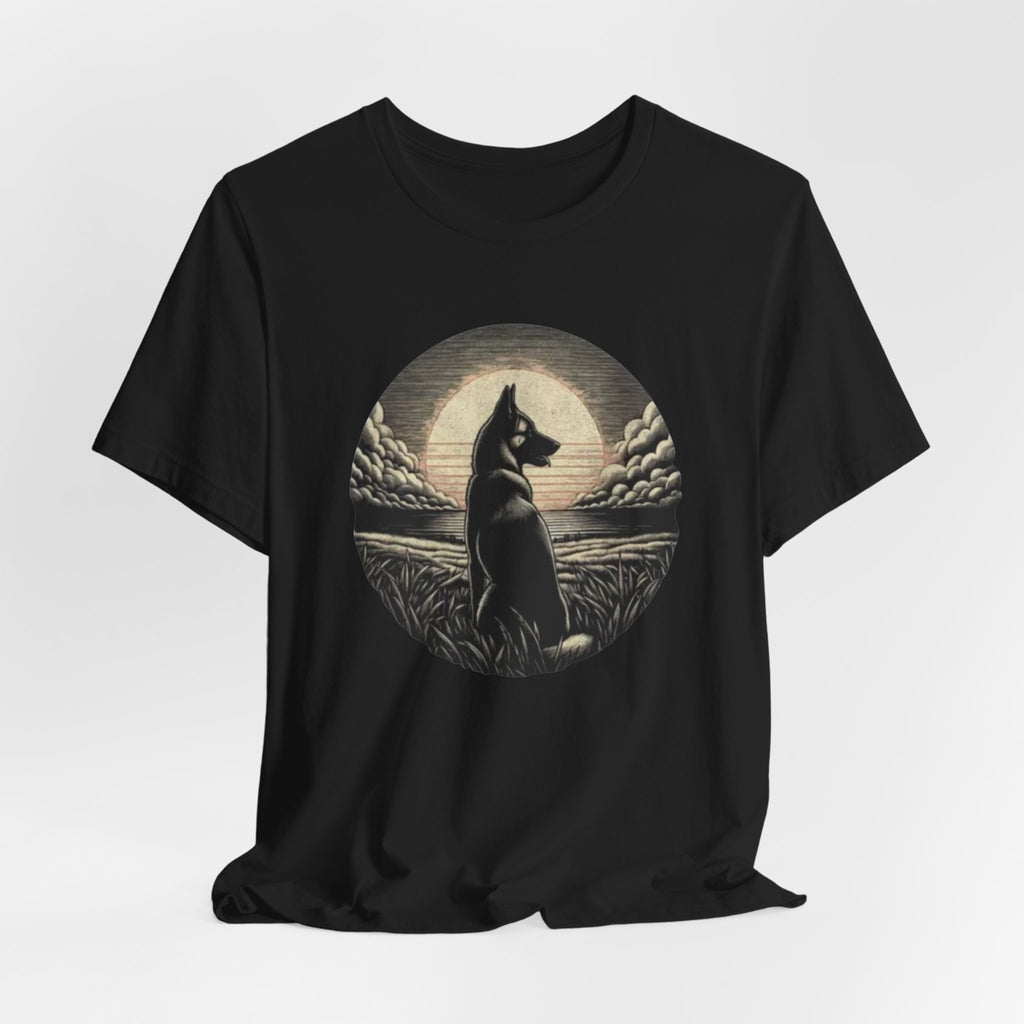 Belgian malinios silhouette sunset circle Tee | Nature, Moonlit Landscape