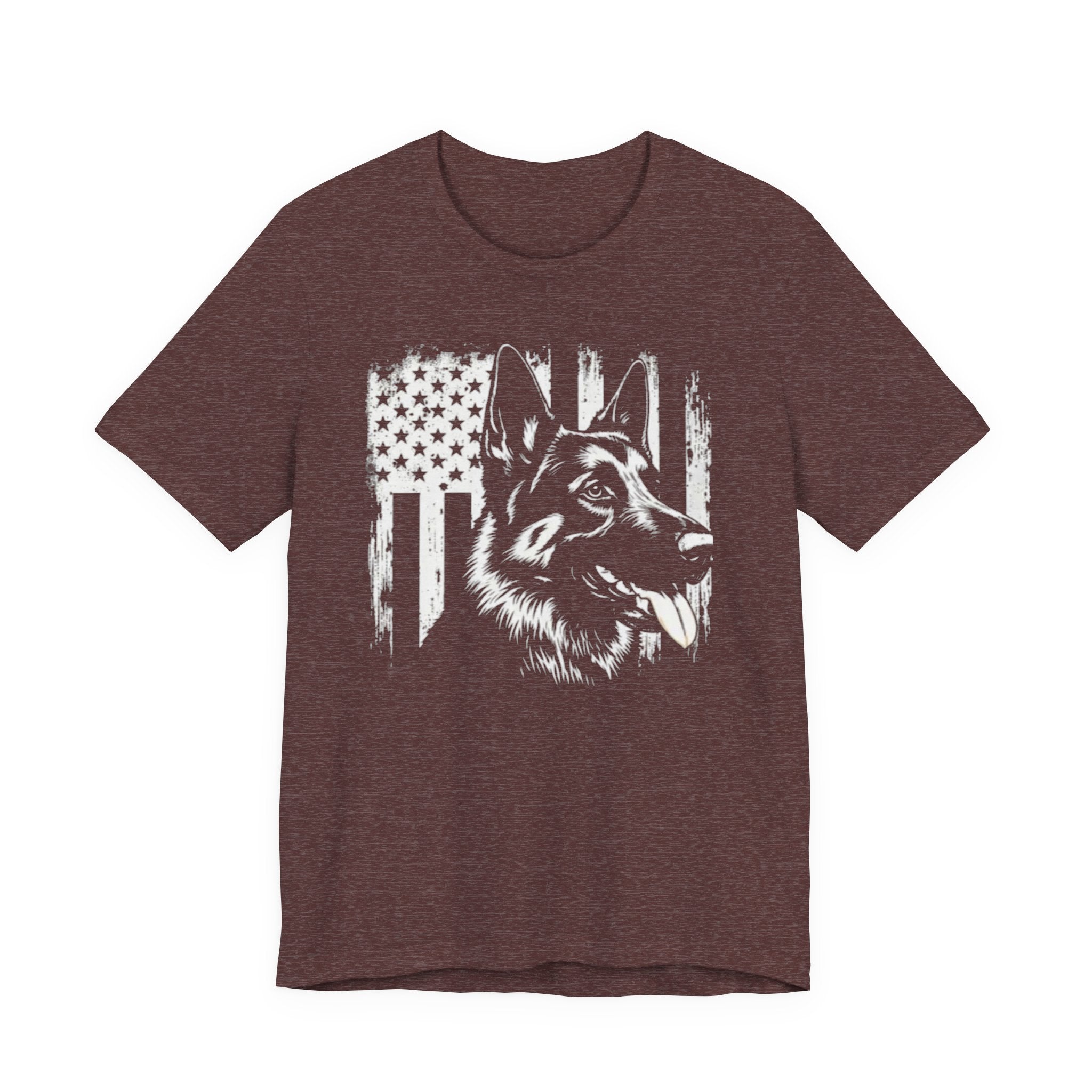 German Shepherd American Flag T‑Shirt — Patriotic K9 Tee