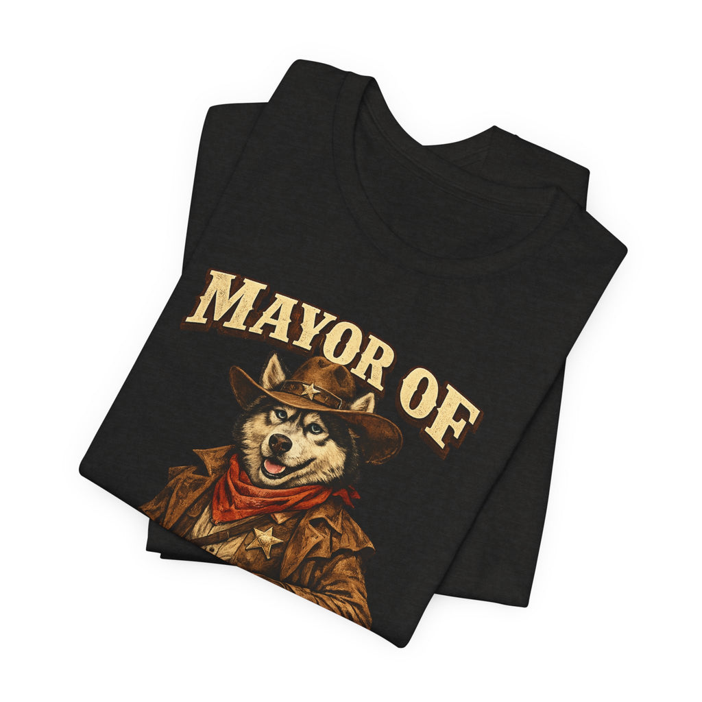 Mayor of Yapsville T-Shirt | Cowboy Dog Illustration, Western Humor