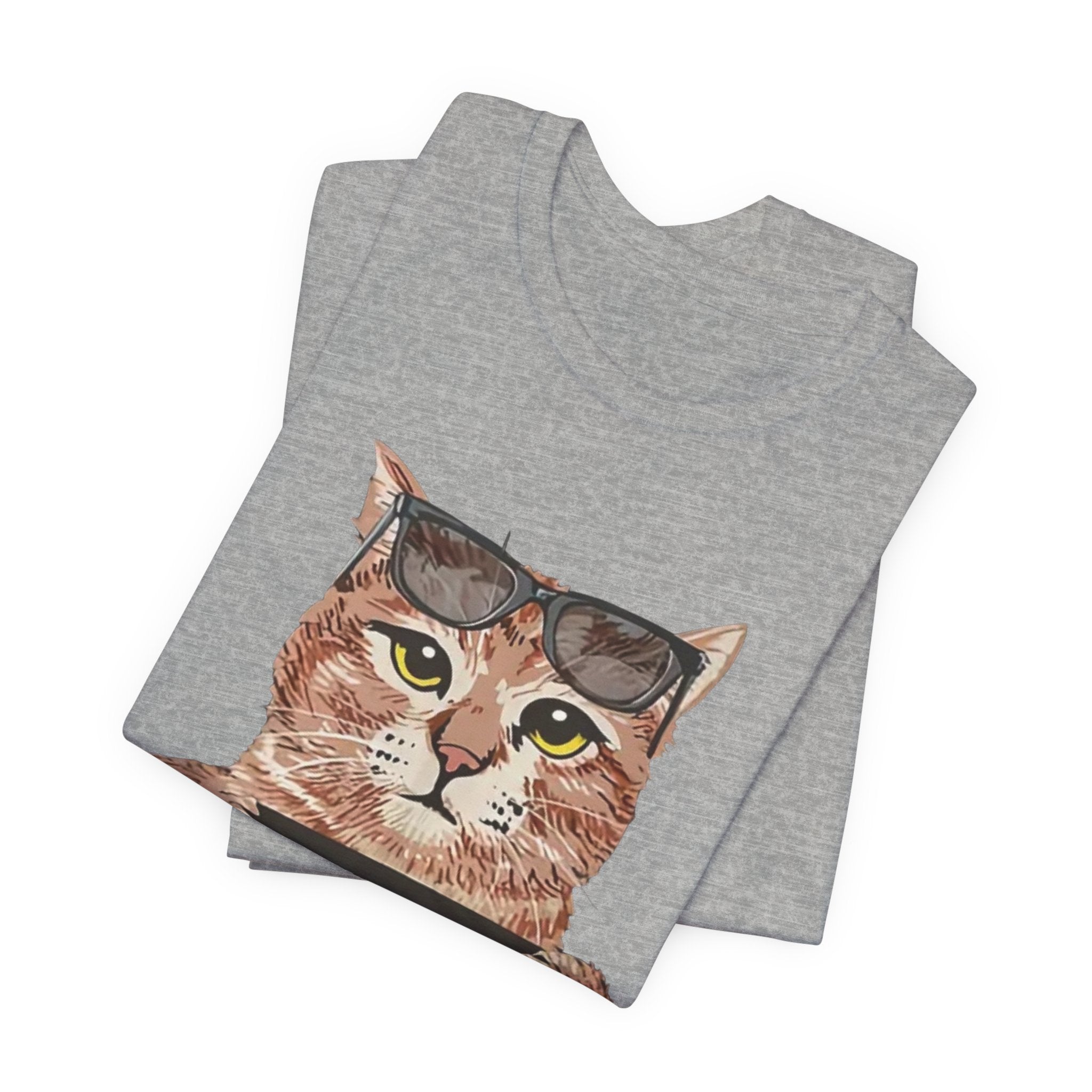 Cat Mugshot Tee — "Cat Puke" Funny Cat Arrest Graphic T-Shirt