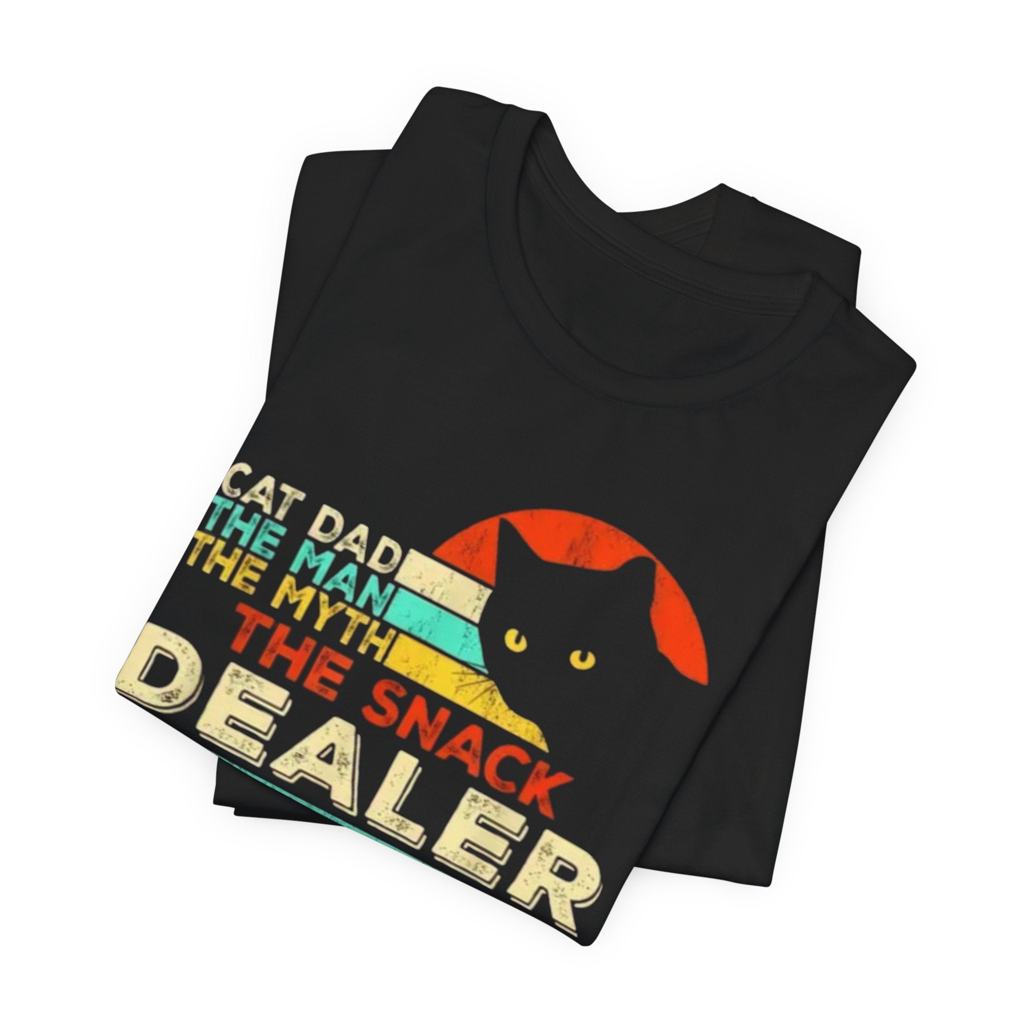 Cat Dad The Snack Dealer T-Shirt | Retro Cat Graphic