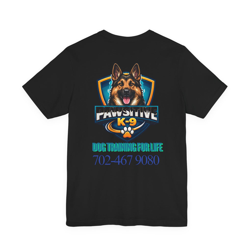 Pawsitive K-9 Dog Training Tee — "Pawsitive" Logo & Phone Number