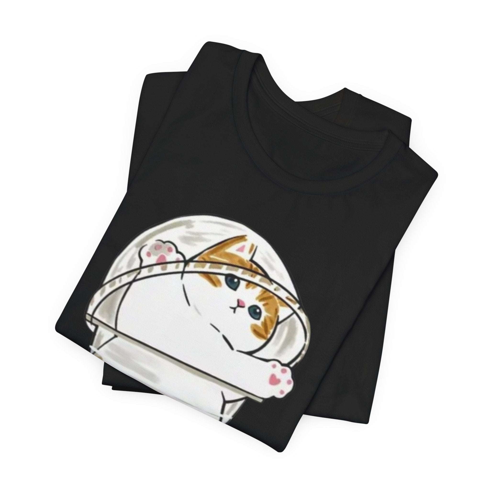 Cat in Bubble Tea Cup Tee | Kawaii Cat Boba Shirt, Cat in Coffee Cup tee, Cute Cat Illustration