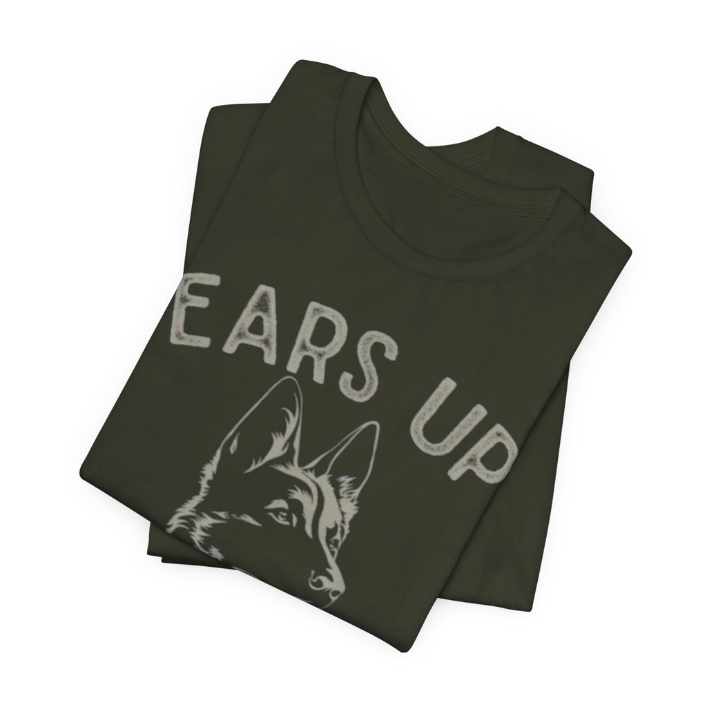 German Shepherd  Ears Up K9 Graphic Tee — "System Armed" German Shepherd Dog Shirt