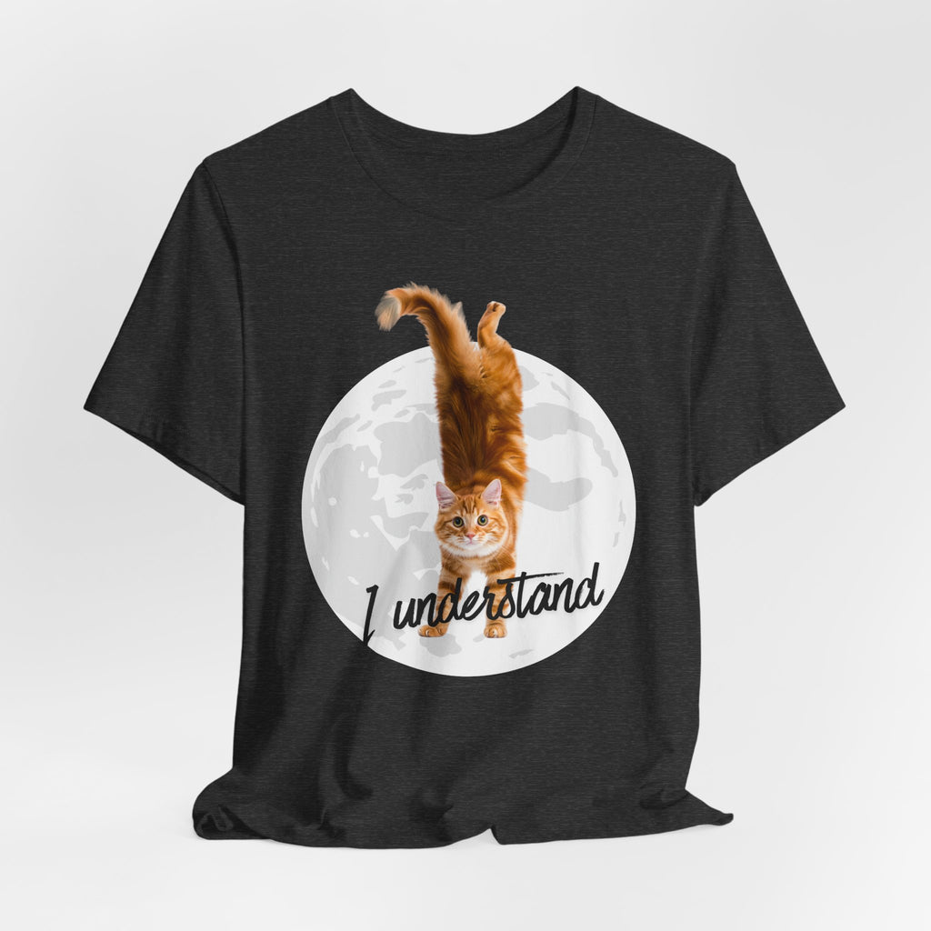 I Understand Cat Moon illustration tee | Ginger Cat, Moon Graphic Shirt