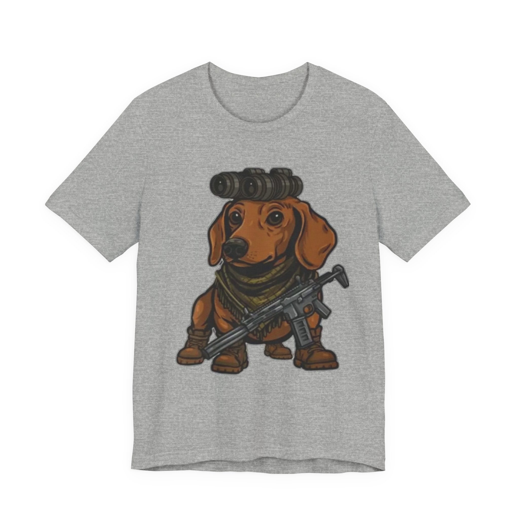 Dachshund Tactical Tee — Cute Sniper Dog Graphic T-Shirt