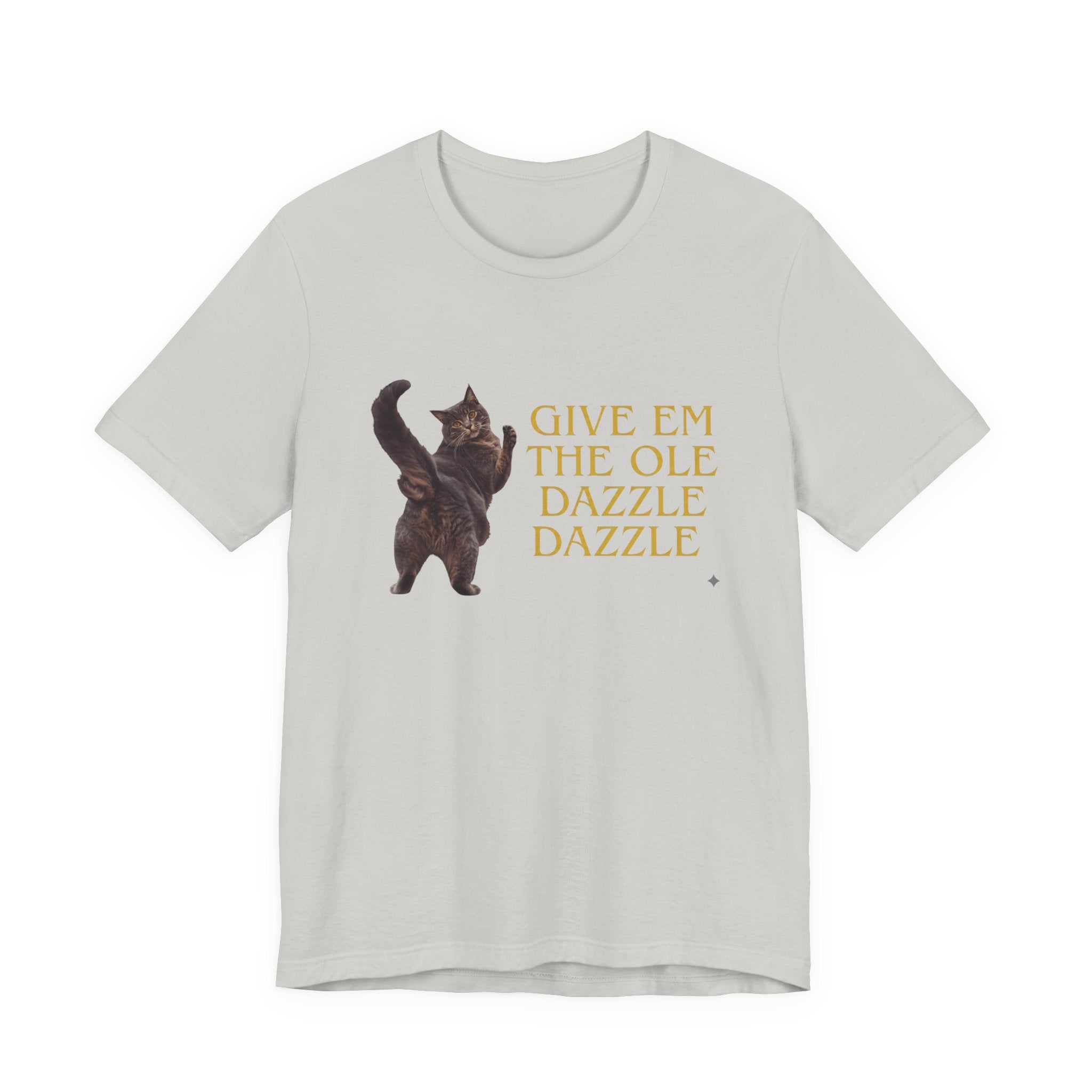 Give 'Em the Ole Dazzle Dazzle Cat T-Shirt | Retro Cat Illustration
