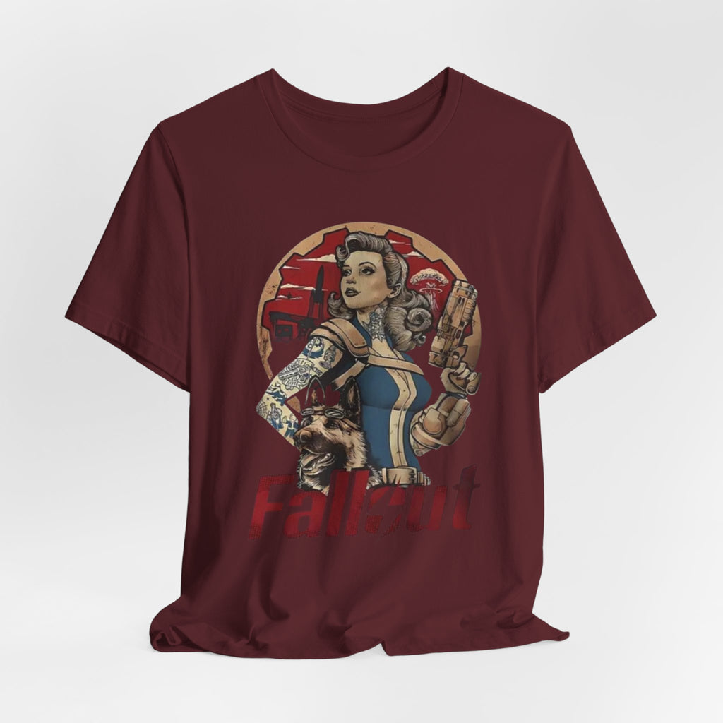 Fallout Pin-Up T‑Shirt — Vintage Vault Girl Retro Video Game Tee