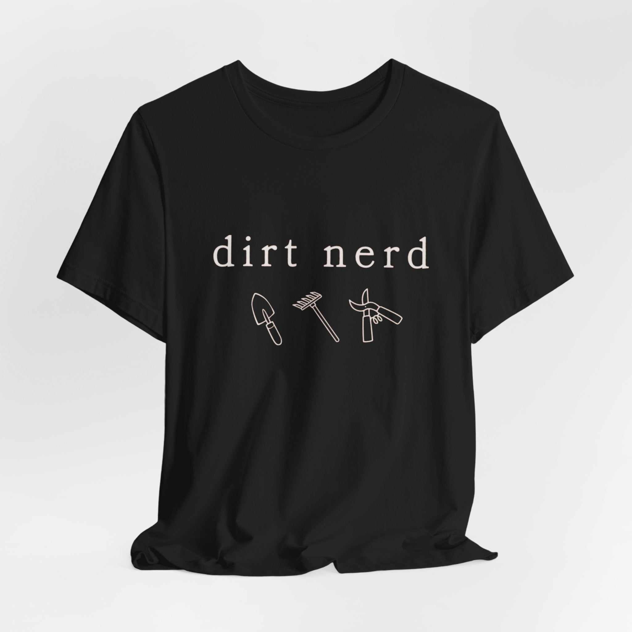 Dirt nerd T-Shirt | Minimalist pale text gardening humor