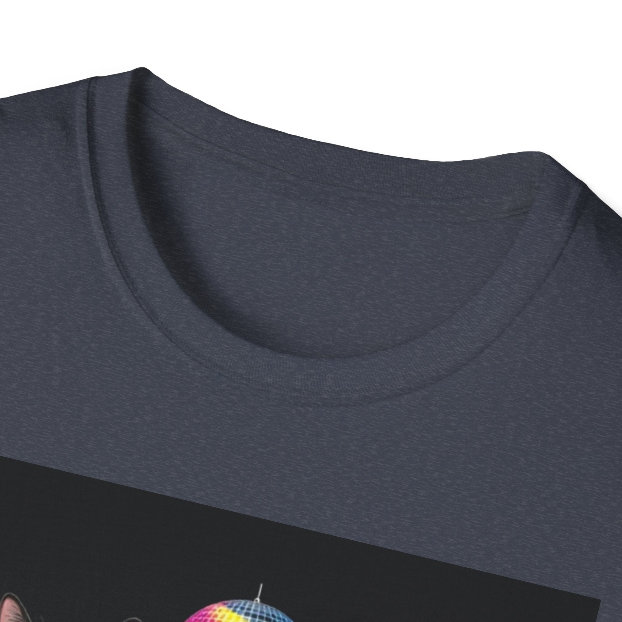 Skater Cat tee,I Am Wonder Mike Cat T-Shirt | Disco Dance Floor, Retro Rainbow Moon