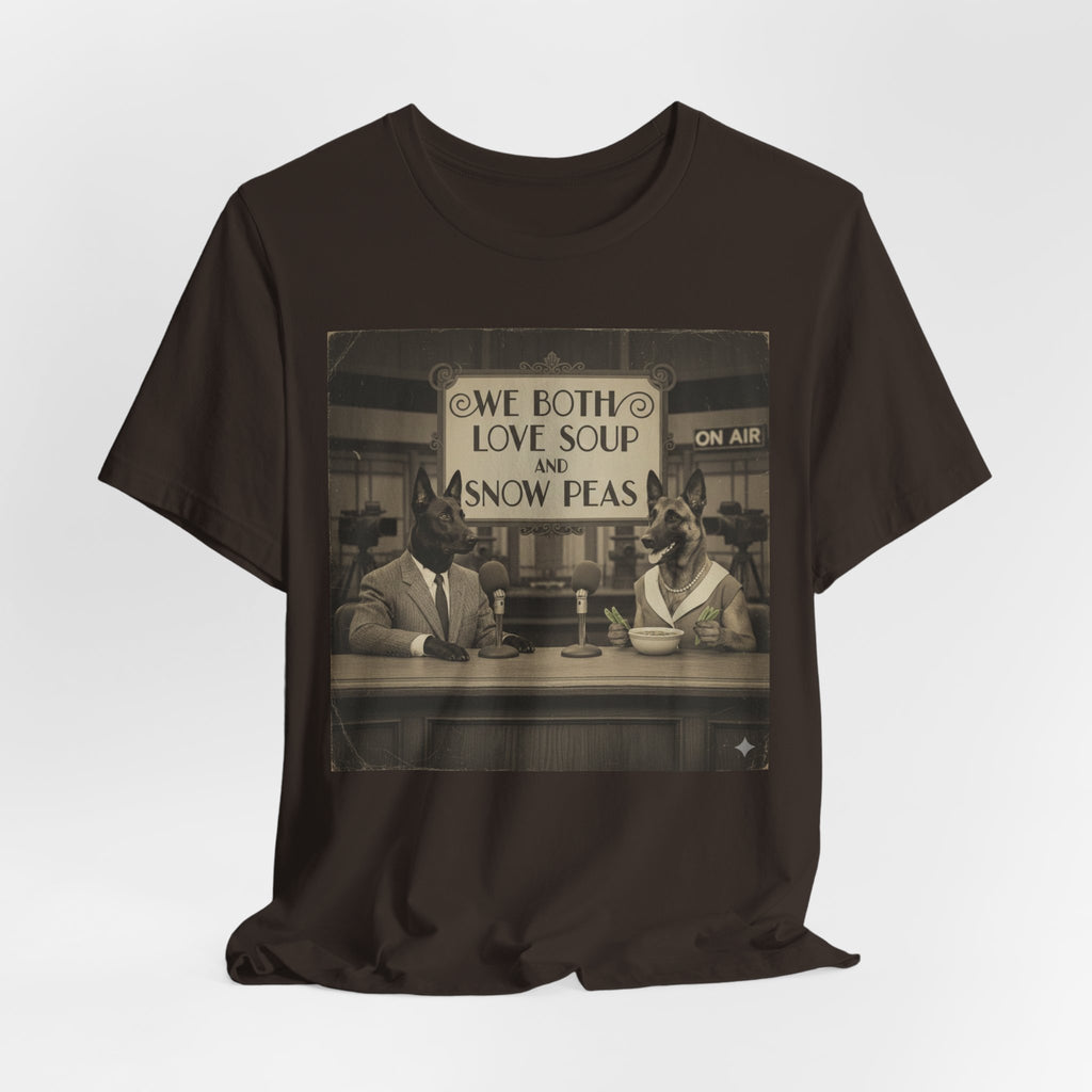 Best In Show quote tee, Vintage Radio Hosts 'We Both Love Soup and Snow Peas' T-Shirt
