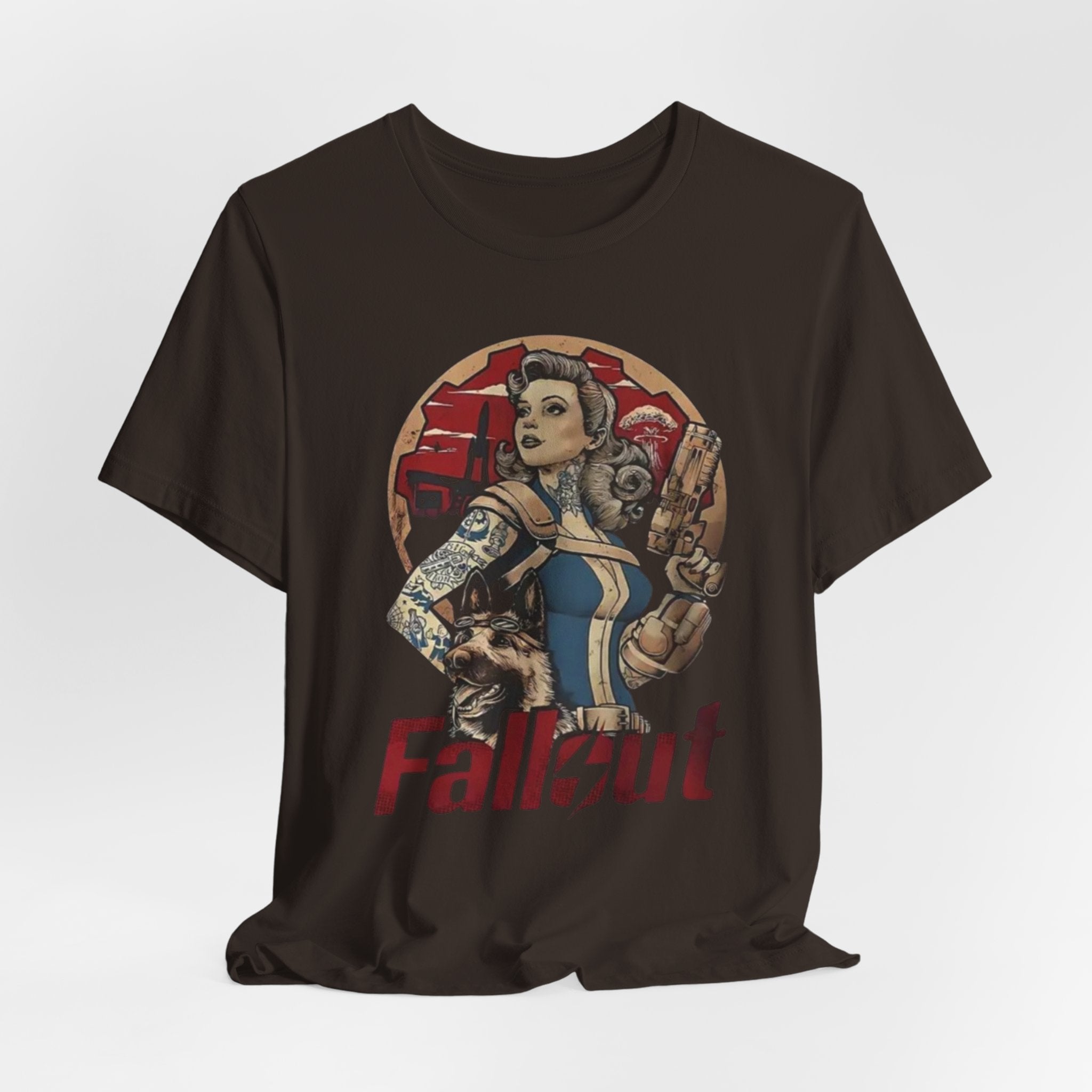 Fallout Pin-Up T‑Shirt — Vintage Vault Girl Retro Video Game Tee