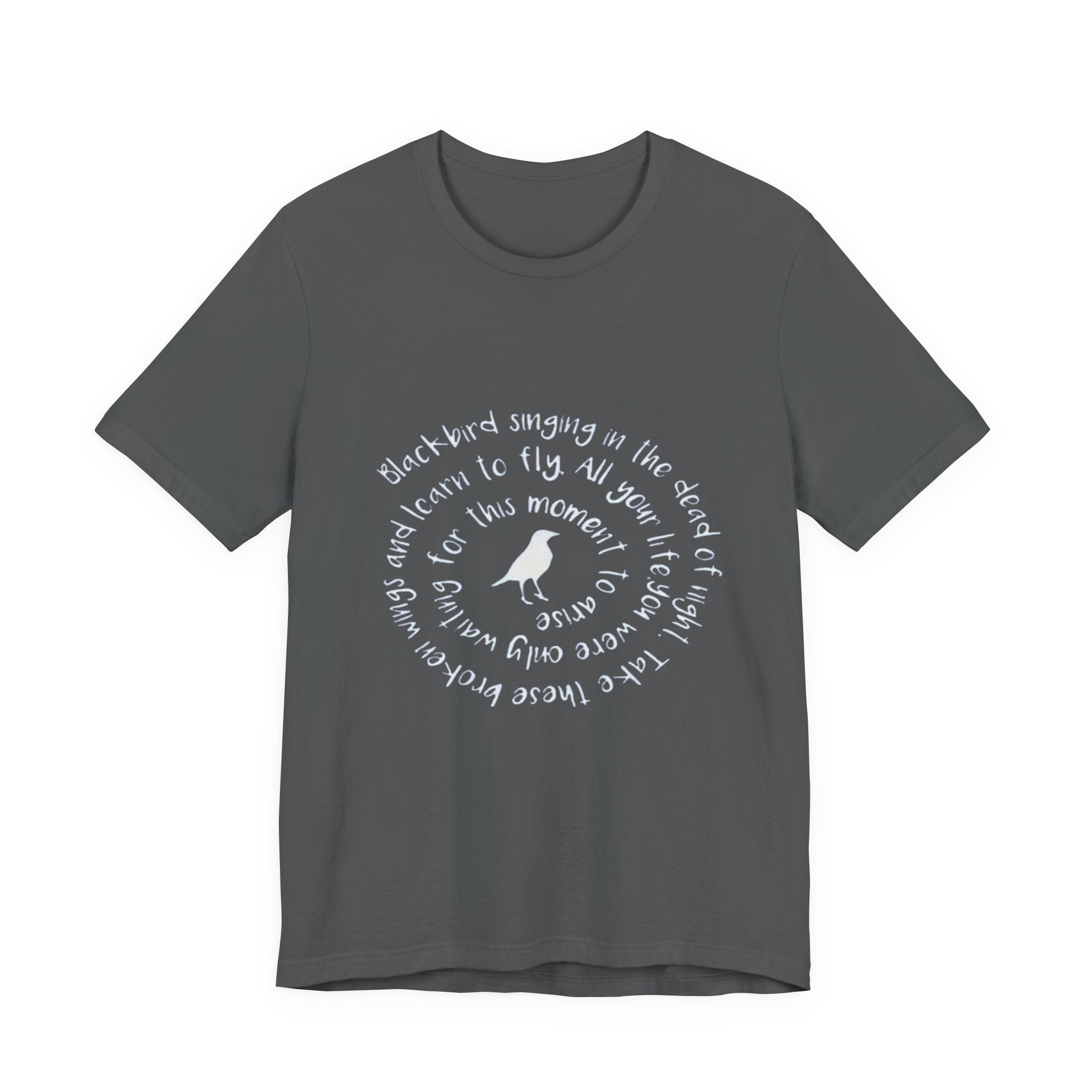 Circular Bird Quote Tee | White Short Sleeve T-Shirt