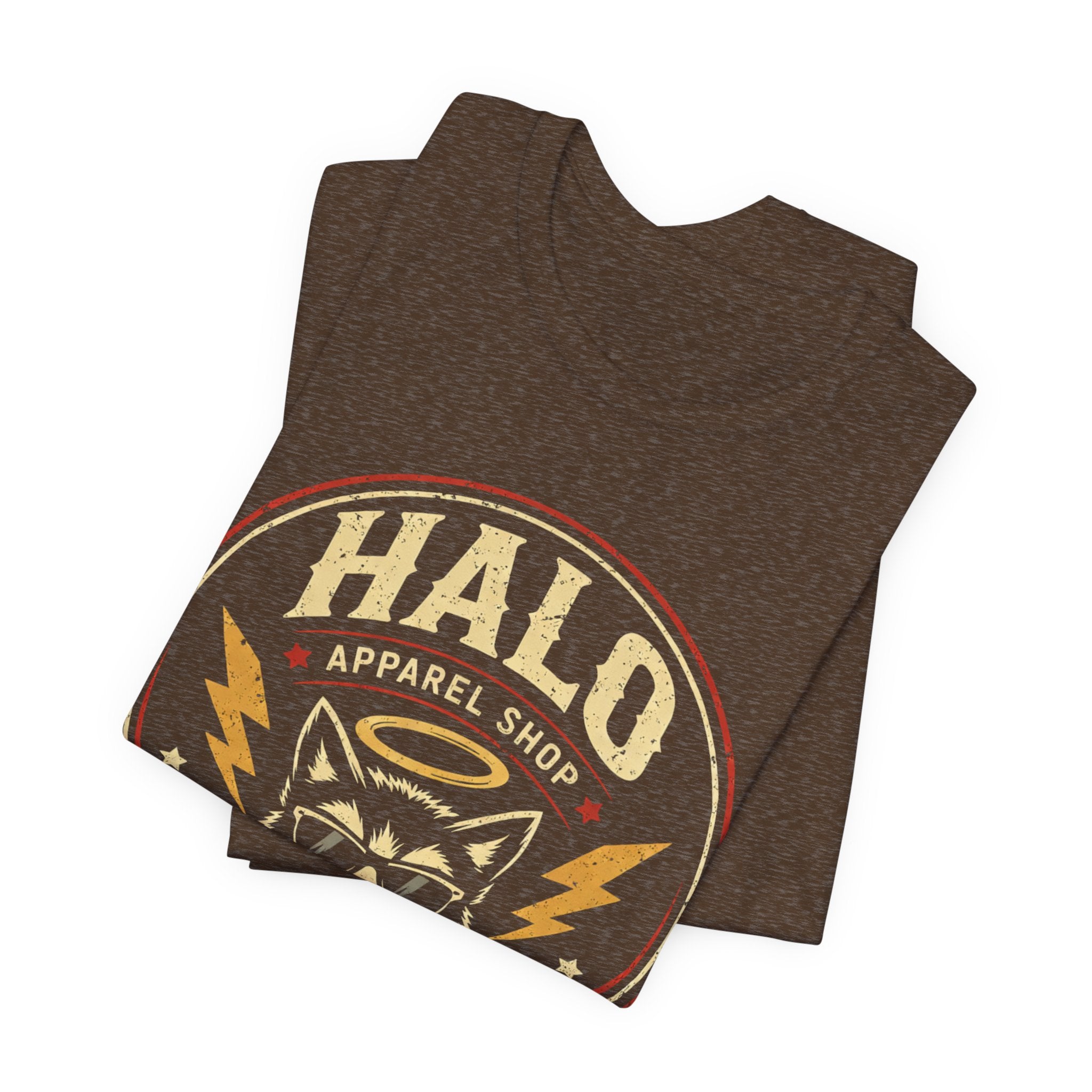 Halo Cat Graphic Tee — "Wear Your Attitude" Vintage Rock T-Shirt