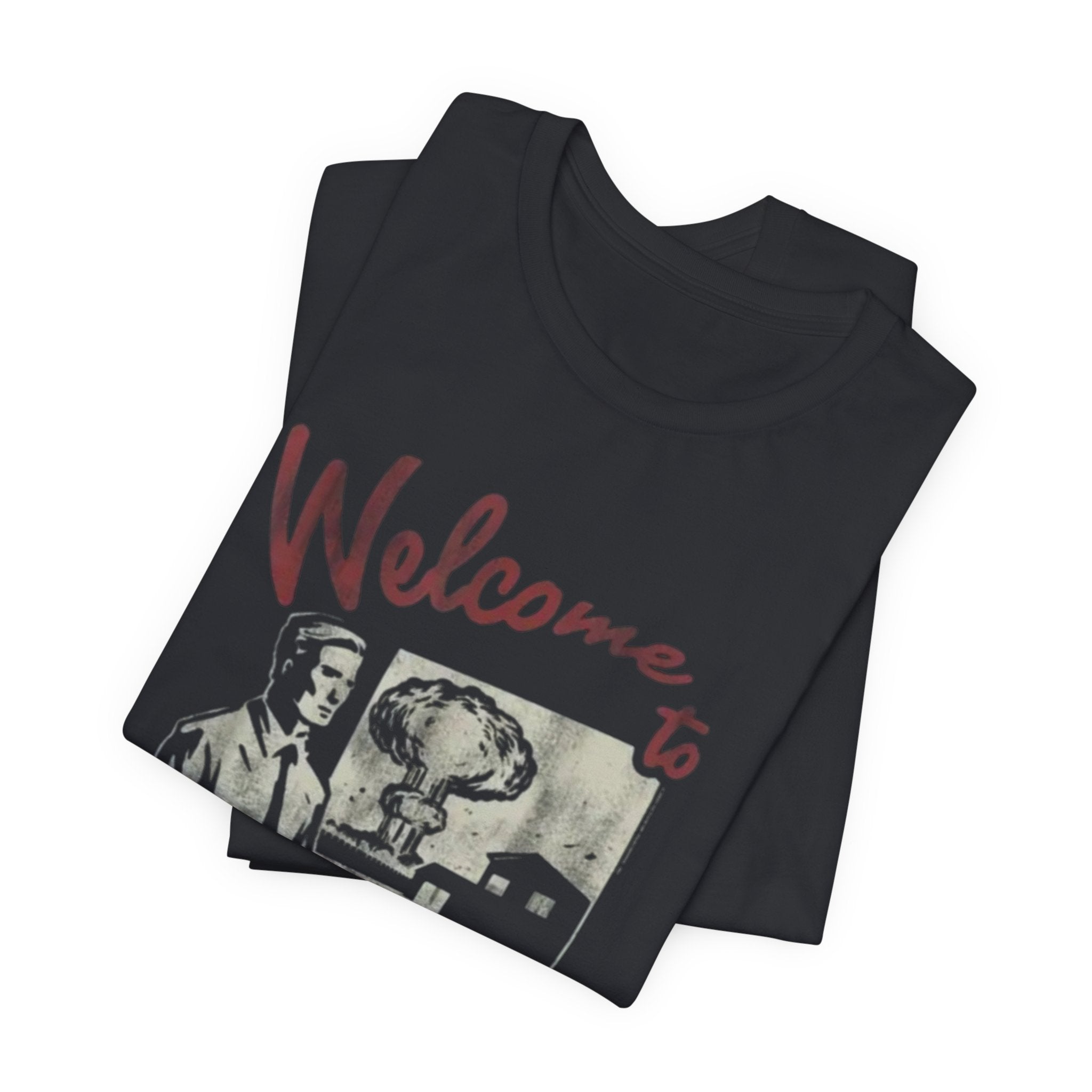 Nuketown Retro Tee — "Welcome to Nuketown" Vintage Gaming T‑Shirt, Fallout Tee