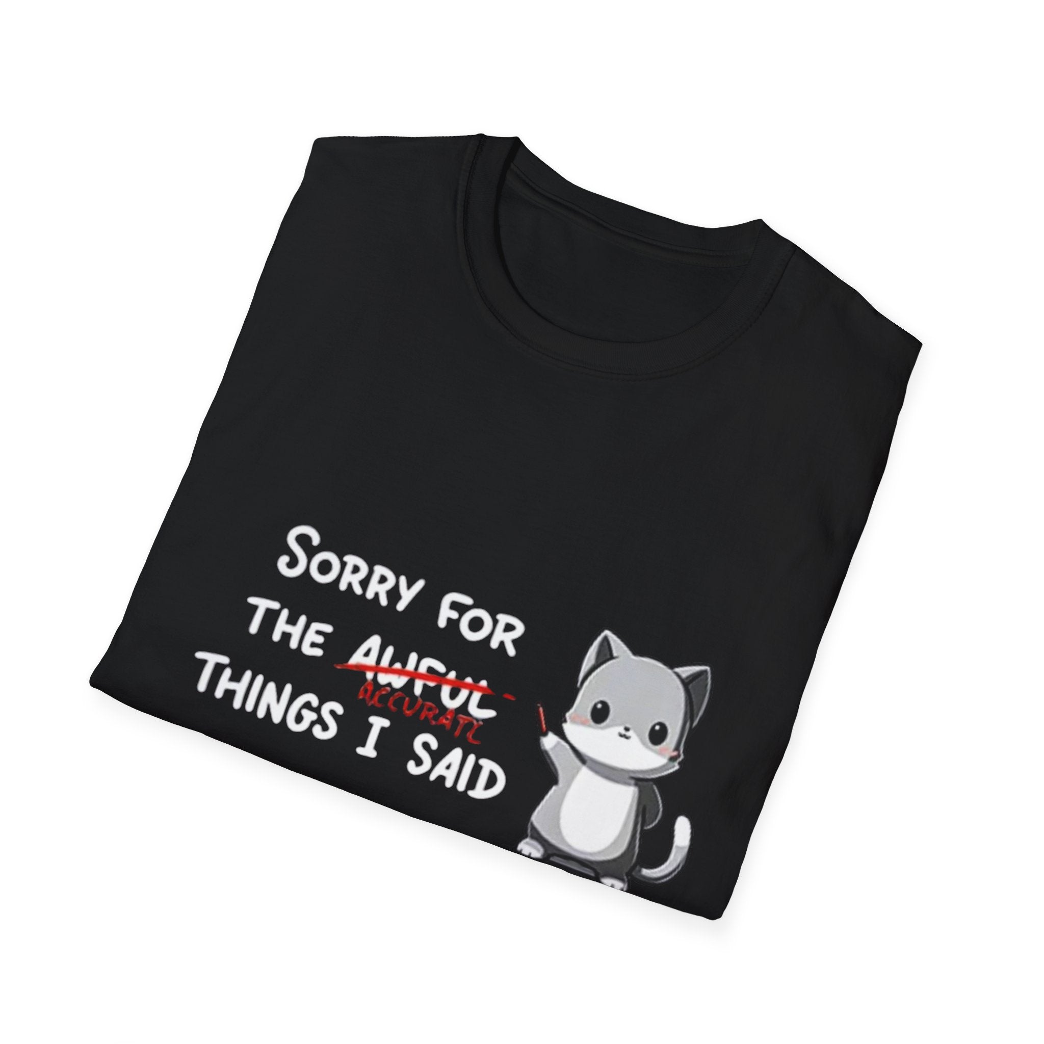 Sorry for the Awful Things I Said Cat T-Shirt | Cute Apology Cat Tee