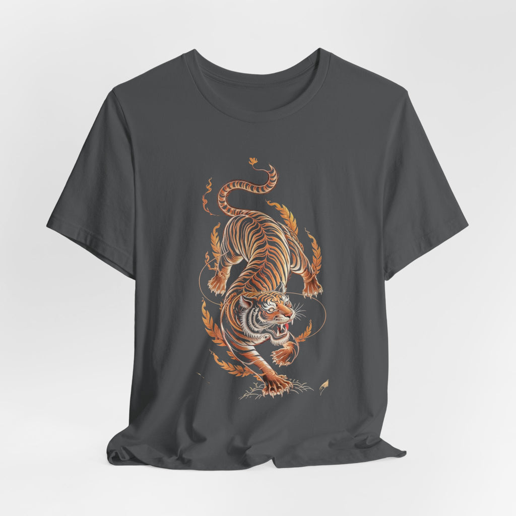 Flaming Tiger Unisex Tee - Bold Graphic, Casual Wear, Gift for Animal Lovers, Streetwear Style, Perfect for Summer