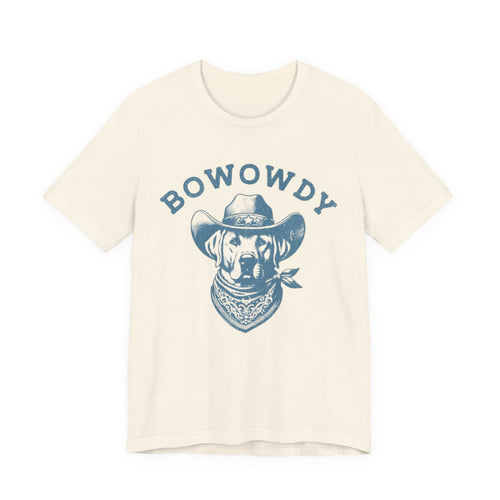 Bowowdy Dog Cowboy Tee | Western Dog Illustration, Bandana Hat