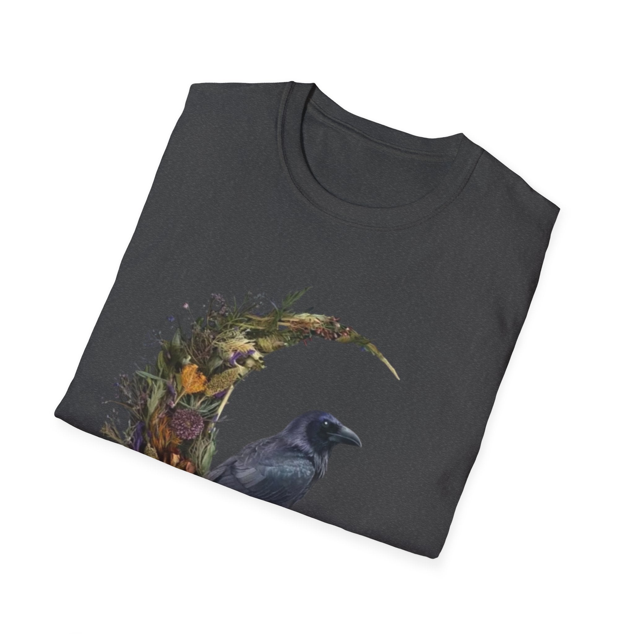 Black Raven Nature Unisex T-Shirt | Boho Style Tee, Gift for Nature Lovers, Casual Wear, Eco-Friendly Fashion