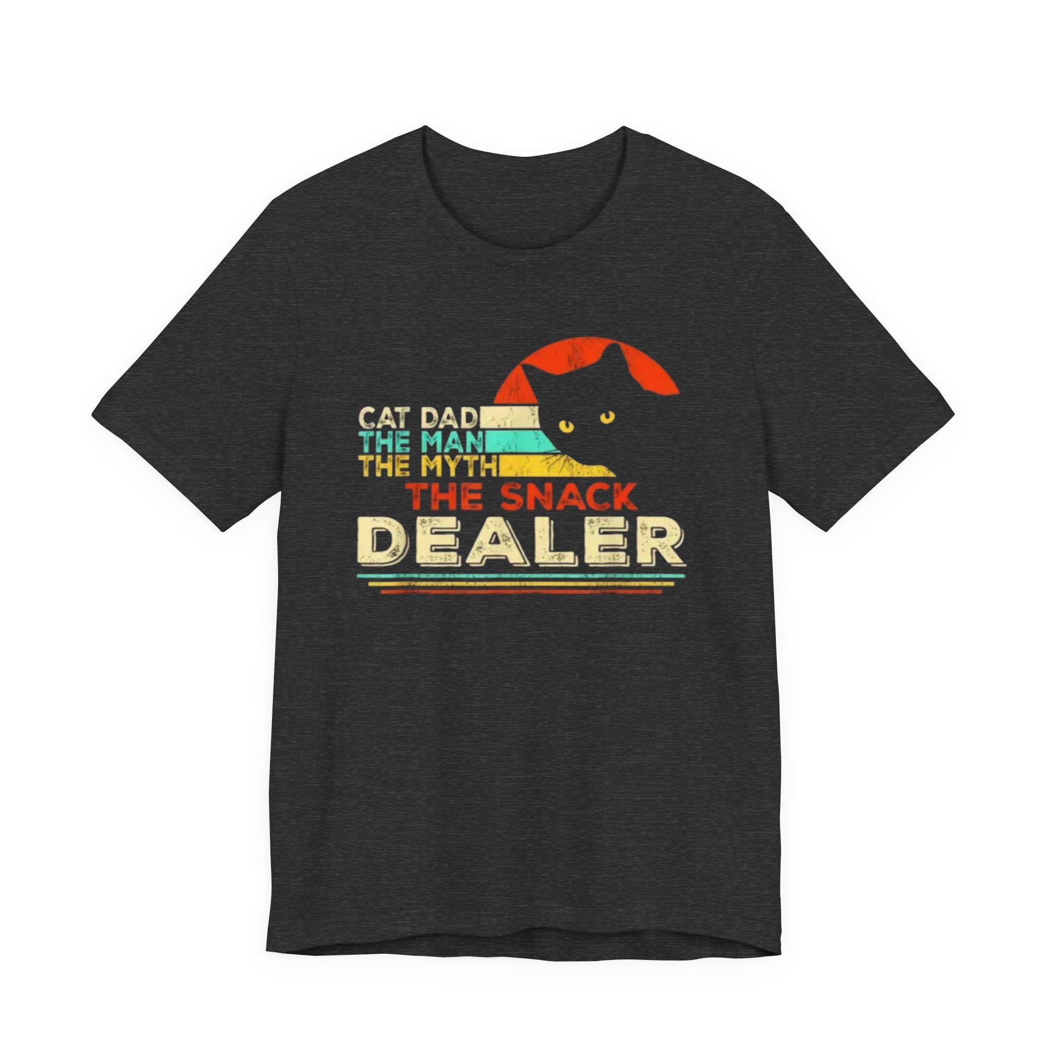 Cat Dad The Snack Dealer T-Shirt | Retro Cat Graphic