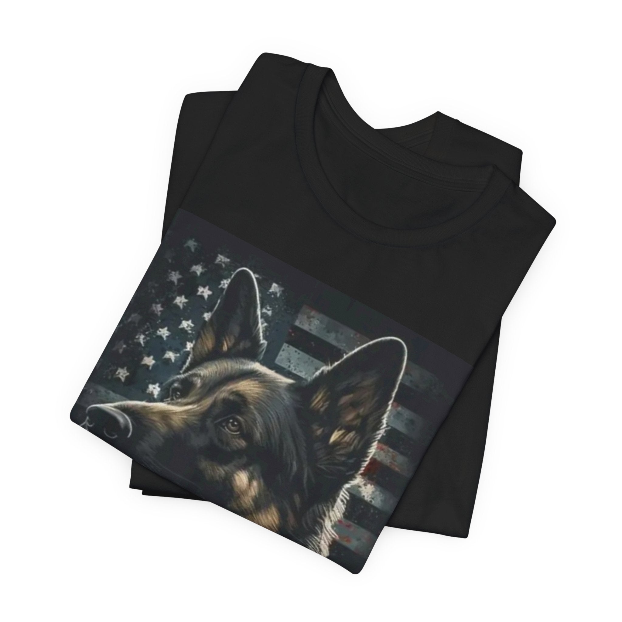 German Shepherd Patriotic Tee — Dog Lover American Flag Shirt