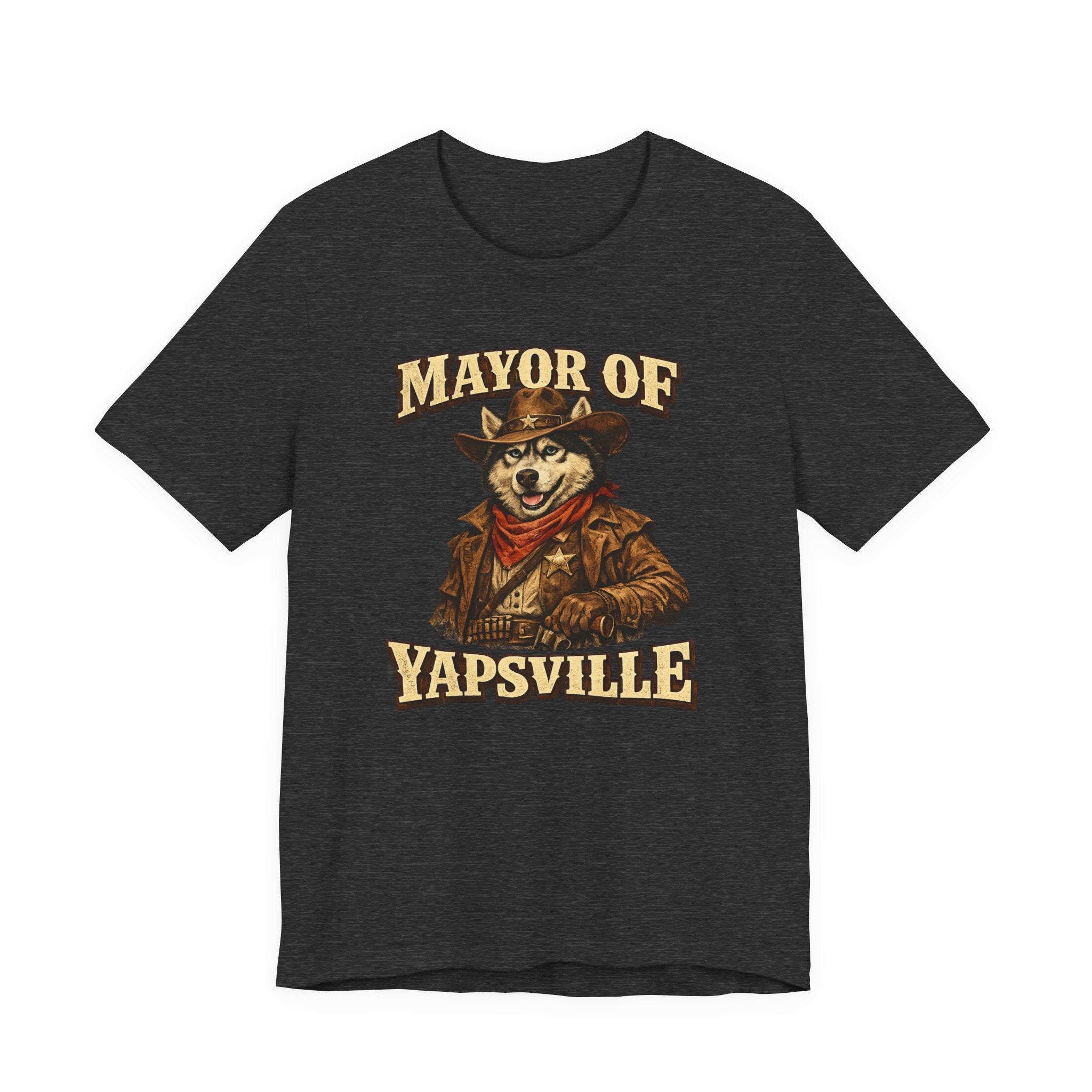 Mayor of Yapsville T-Shirt | Cowboy Dog Illustration, Western Humor
