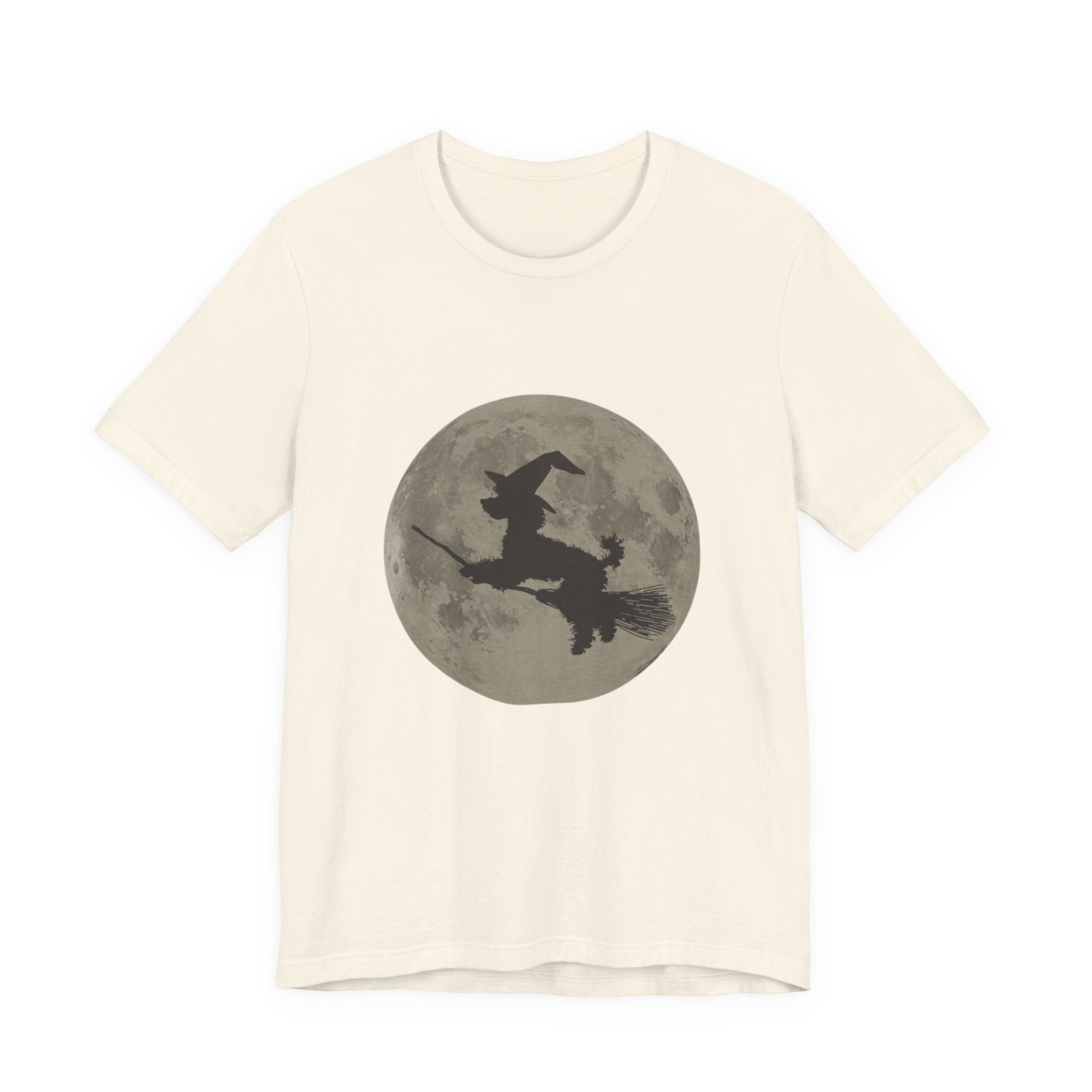 Poodle tee, Witchy Moon Graphic Tee, Spooky Halloween Shirt, Unisex Tee for Fall, Witch Costume Top, Magical Gift for Her