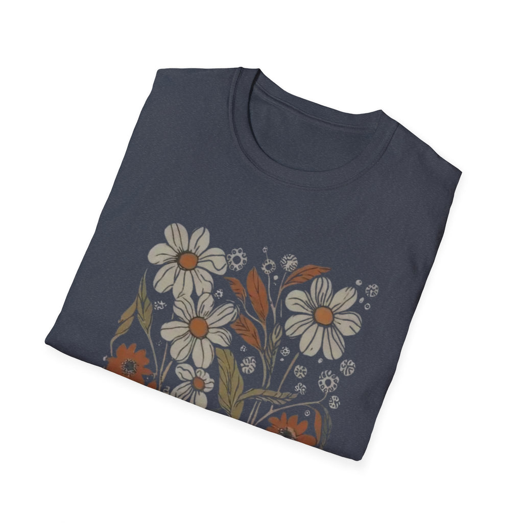Botanical T-Shirt, Floral Tee, Lover Tee, Gift for Cat Owners, Nature-Inspired Apparel, Cute Animal Shirt, Casual Wardrobe Essential