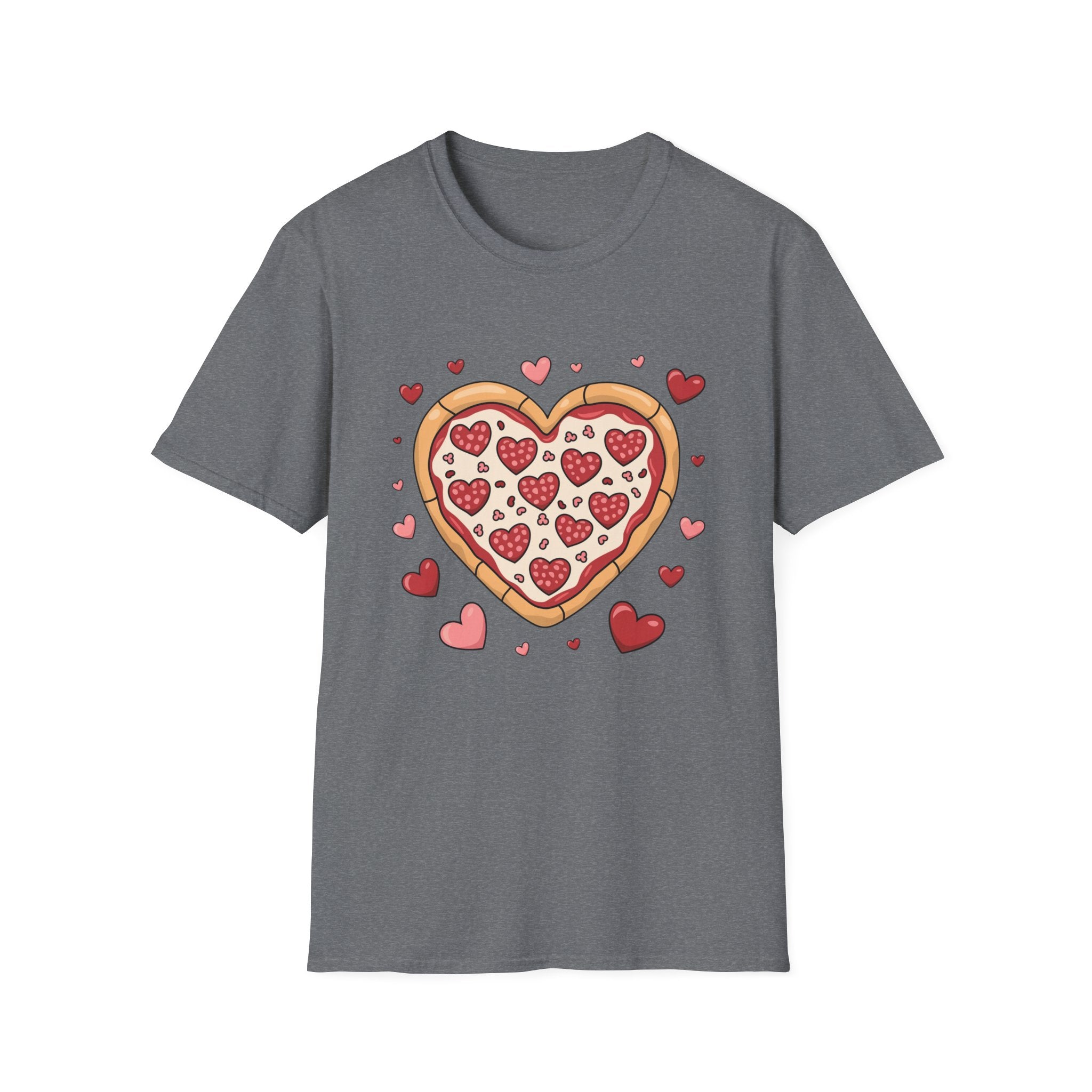Pizza Heart T-Shirt, Foodie Tee, Love Pizza Shirt, Unisex Softstyle Tee, Pizza Lover Gift